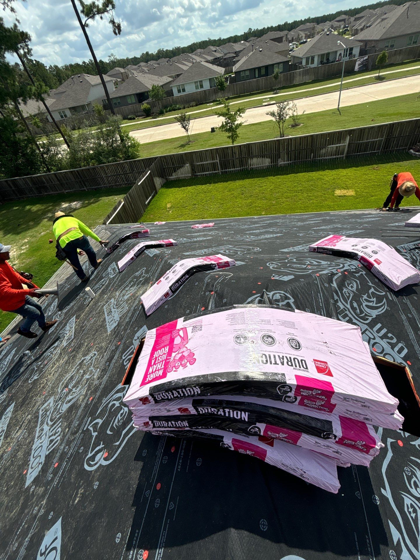 Residential Roofing Installation using Owen's Corning Duration (Lifetime) Shingles by Roof Repair Company