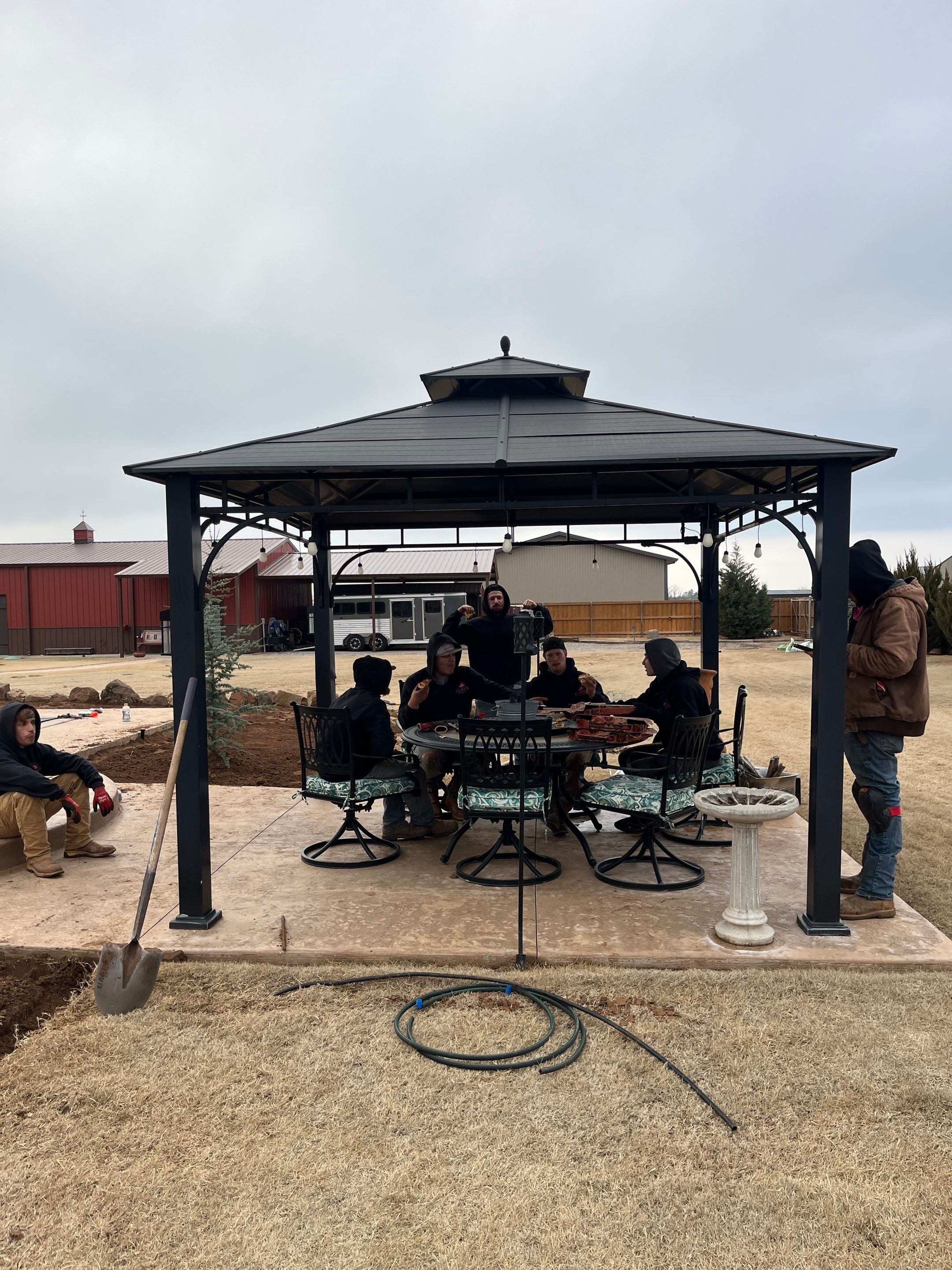 Landscape installation w/ irrigation and landscape lighting by Clays Services Inc