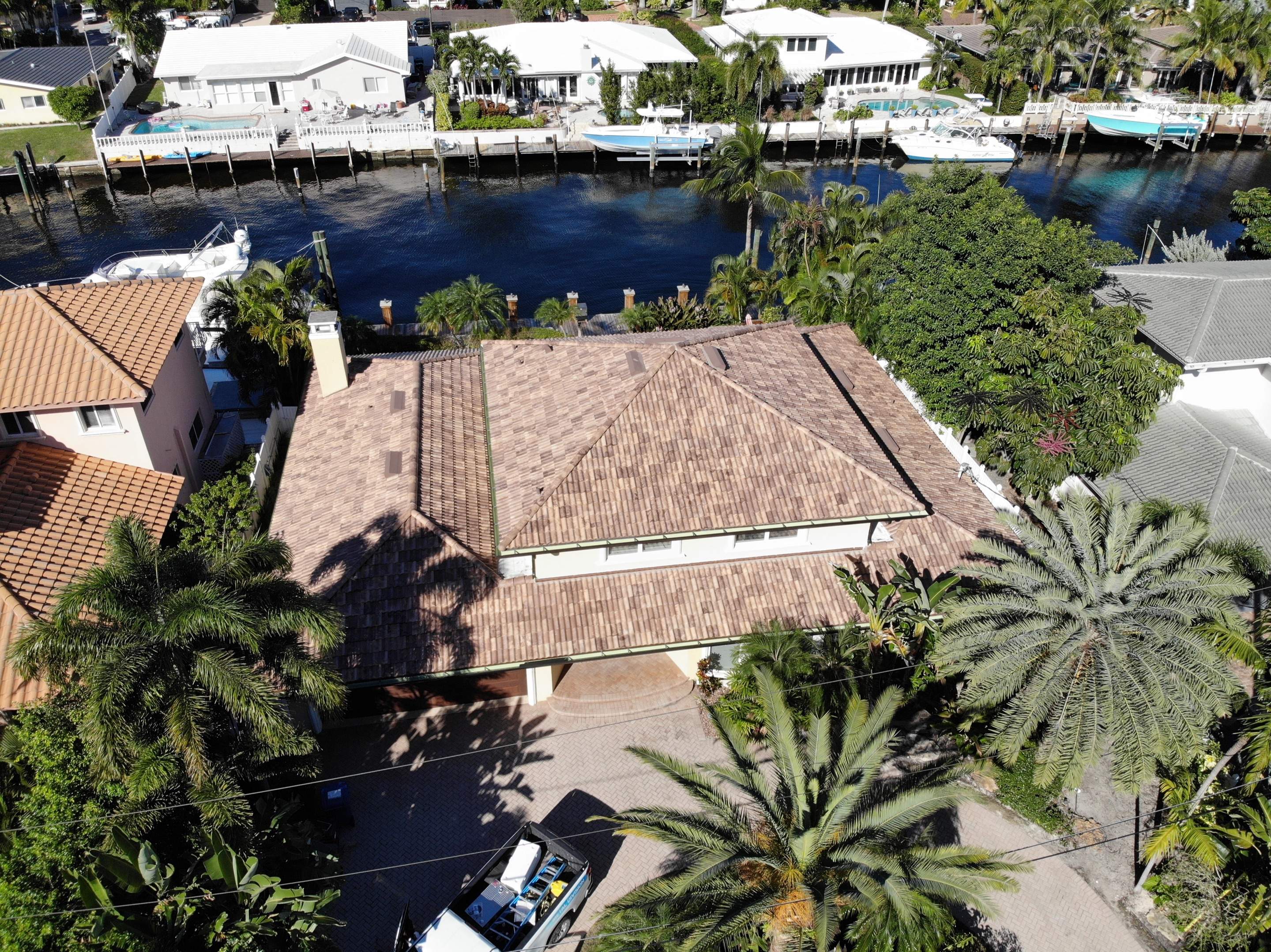 Residential Roofing Installation using Brava Spanish Tile in Mocha Sand by International Roofing