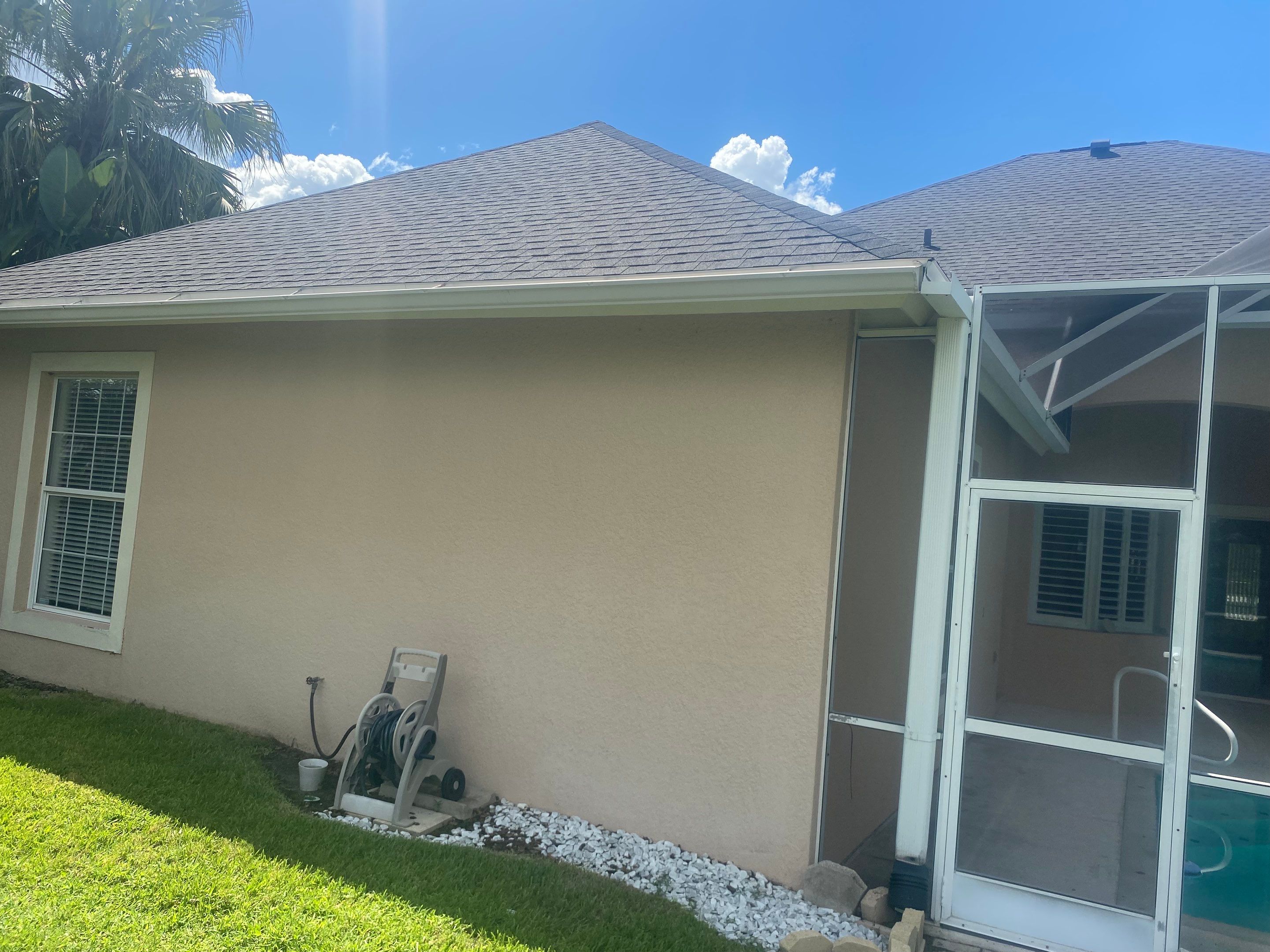 White Gutters and White Downspouts by Gutter Professors
