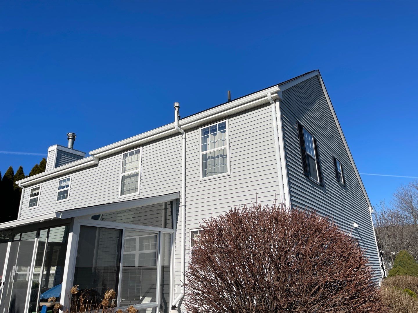 Gutter Installation using White gutters by A Plus Exterior