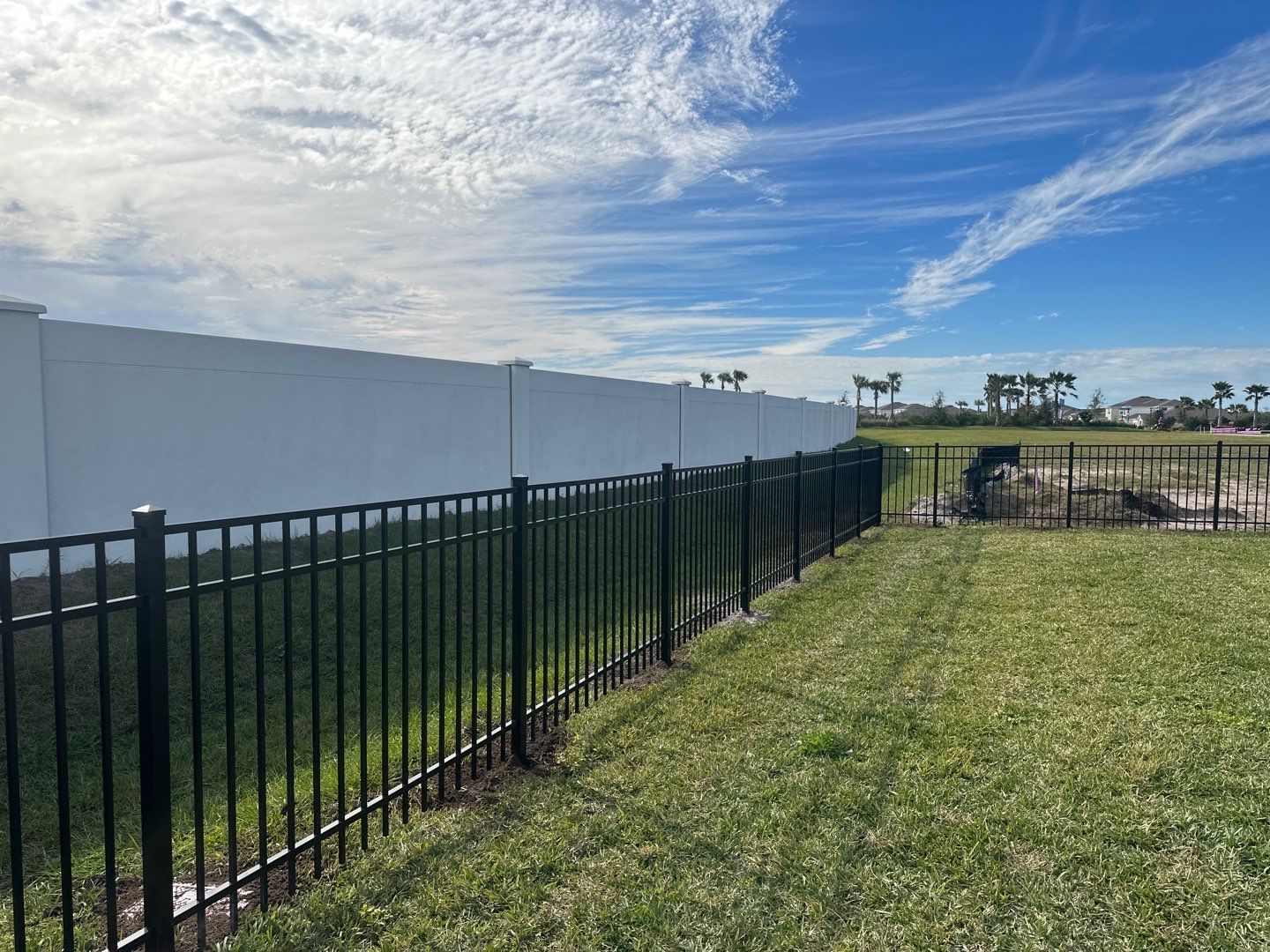 Aluminum Fence Installation using Black 3 Rail Aluminum Fence by Asap fence and gates, LLC