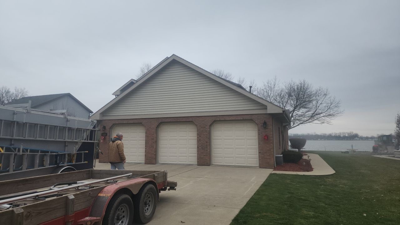 Residential fascia replacement using Clay trim coil by Nitro Roofing and Construction