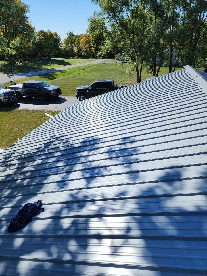 Exposed Fastener Metal Roof Installation in Columbia City, Indiana by 4Ever Metal Roofing