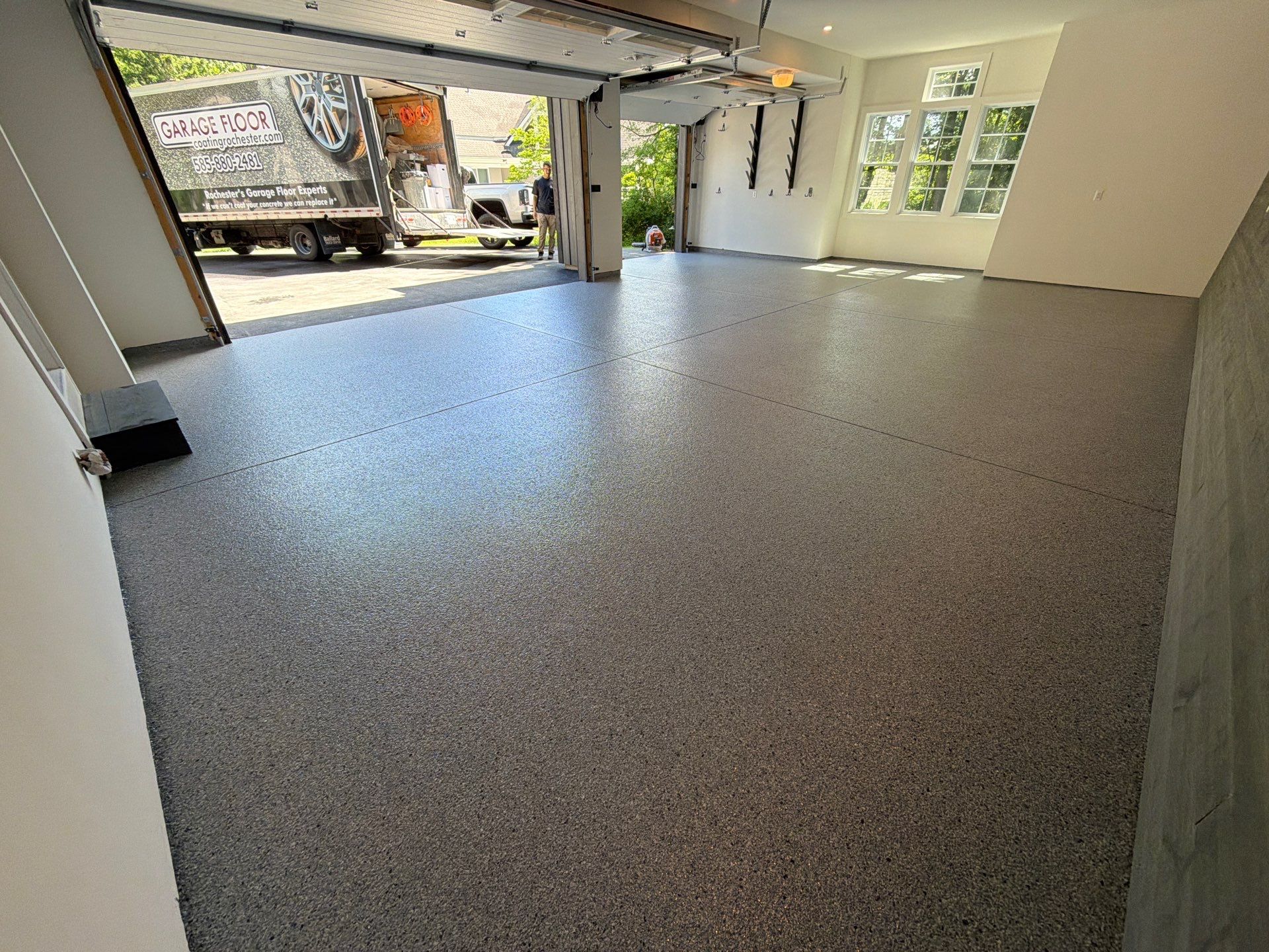 Vintage Zircon Garage Coating by NG Masonry & Construction LLC