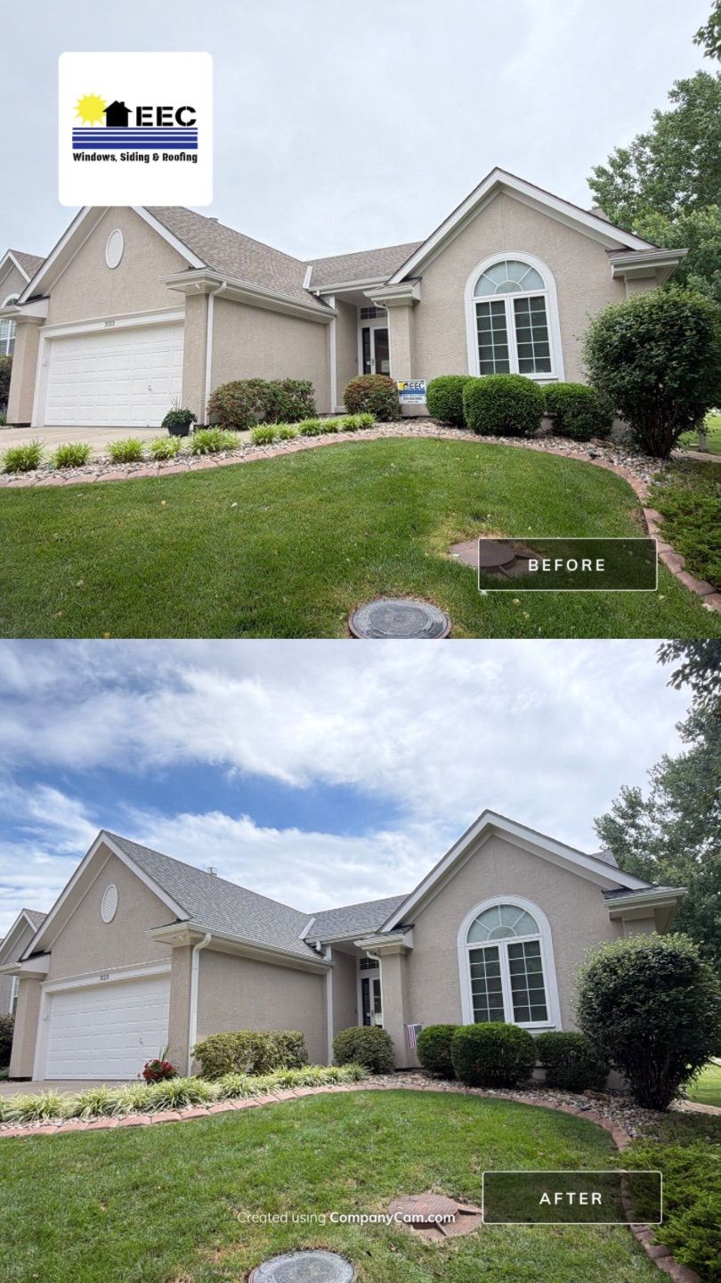 Comprehensive Kansas City Home Remodel With Siding & Roofing Installation by EEC Windows, Siding & Roofing