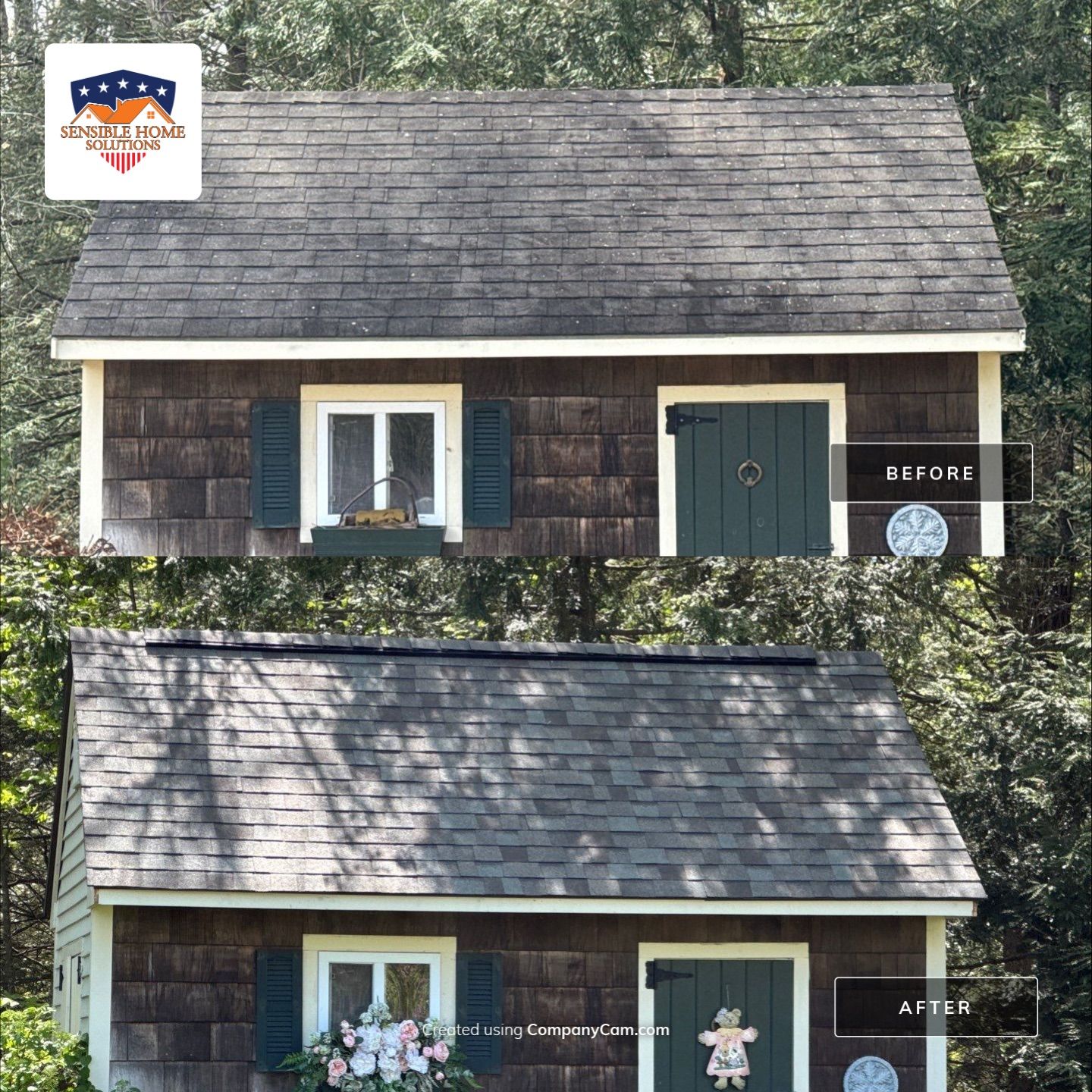 Veterans Helping Veterans – Full Roof Transformation with Owens Corning Driftwood! by Sensible Home Solutions
