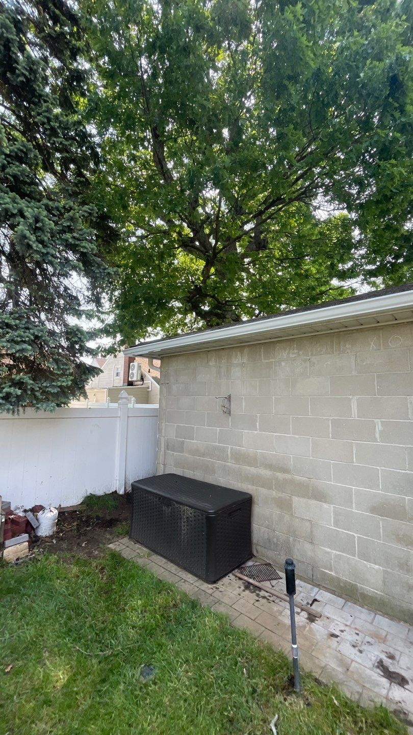 Gutter Installation using 5"white K style seamless gutters and 2x3 white leaders by Above All Gutters 