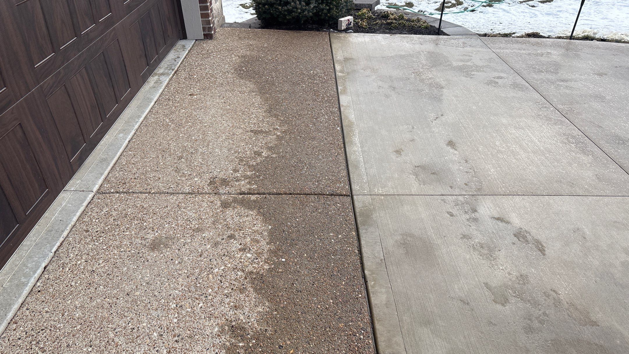 Two-Tone Driveway Resurface - Olathe, KS by Big Red Decorative Concrete, LLC