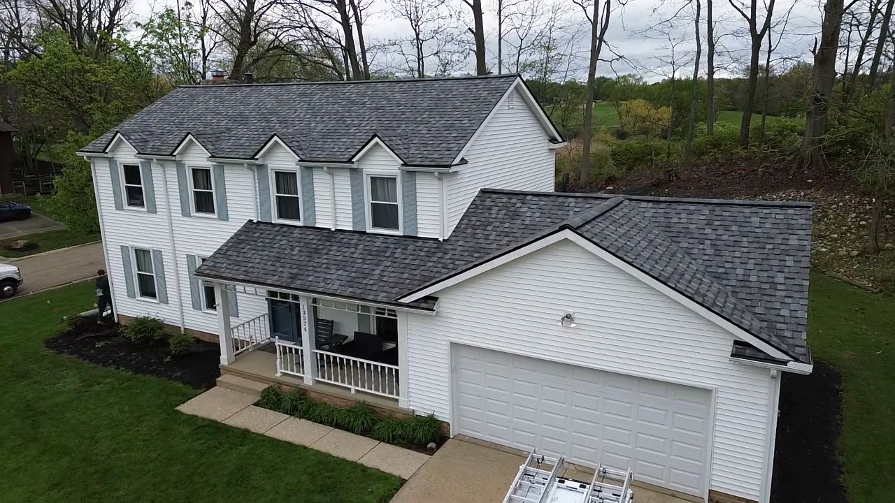 Atlas Pinnacle, Color, Coastal Granite, Drip Edge, Color, Black by Eagle Eye Roofing