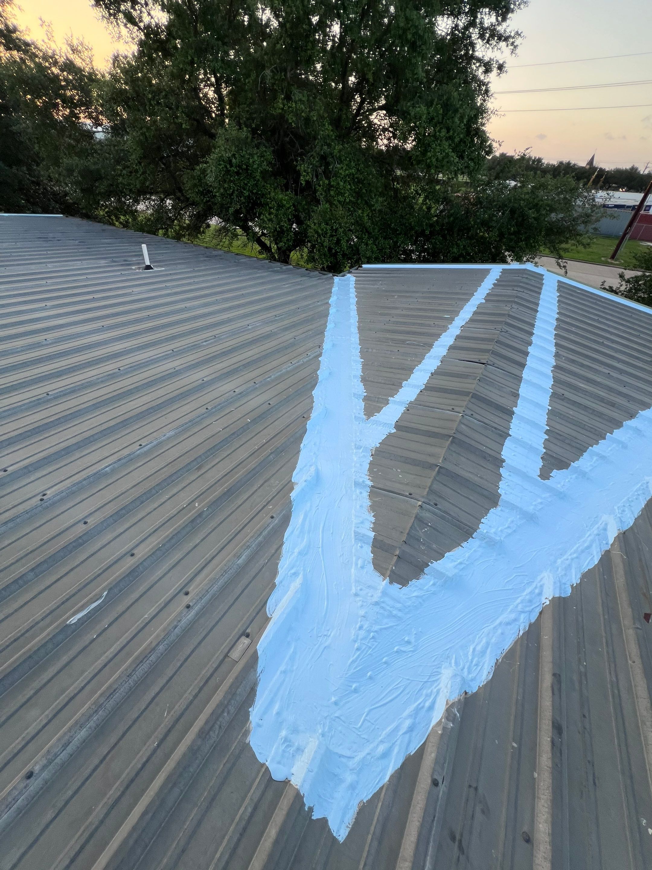 Hail Damage using Metal by Roof Repair Services LLC