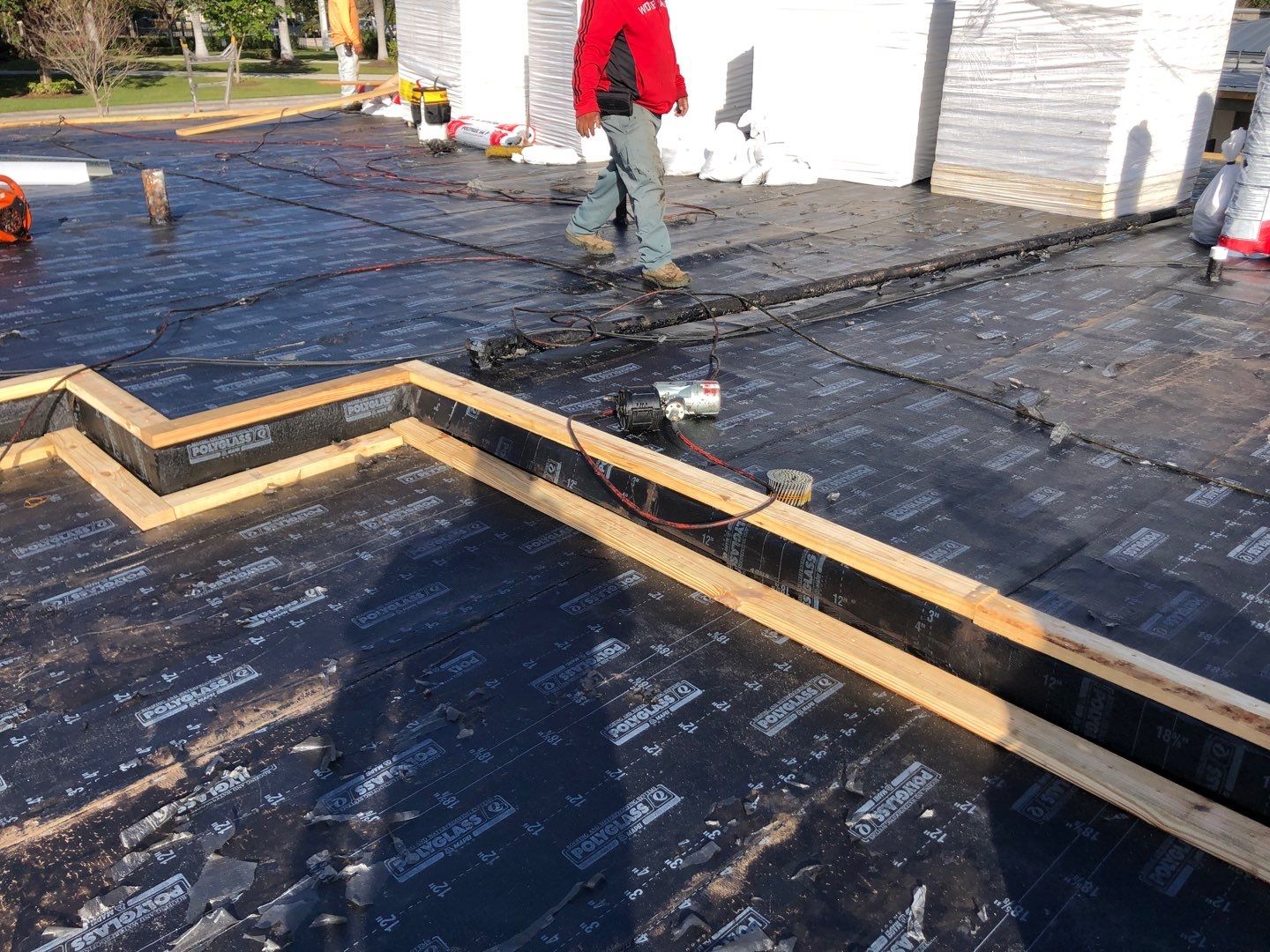 Residential Re-Roof using Polyglass Self-Adhered Flat Deck by First Due Roofing