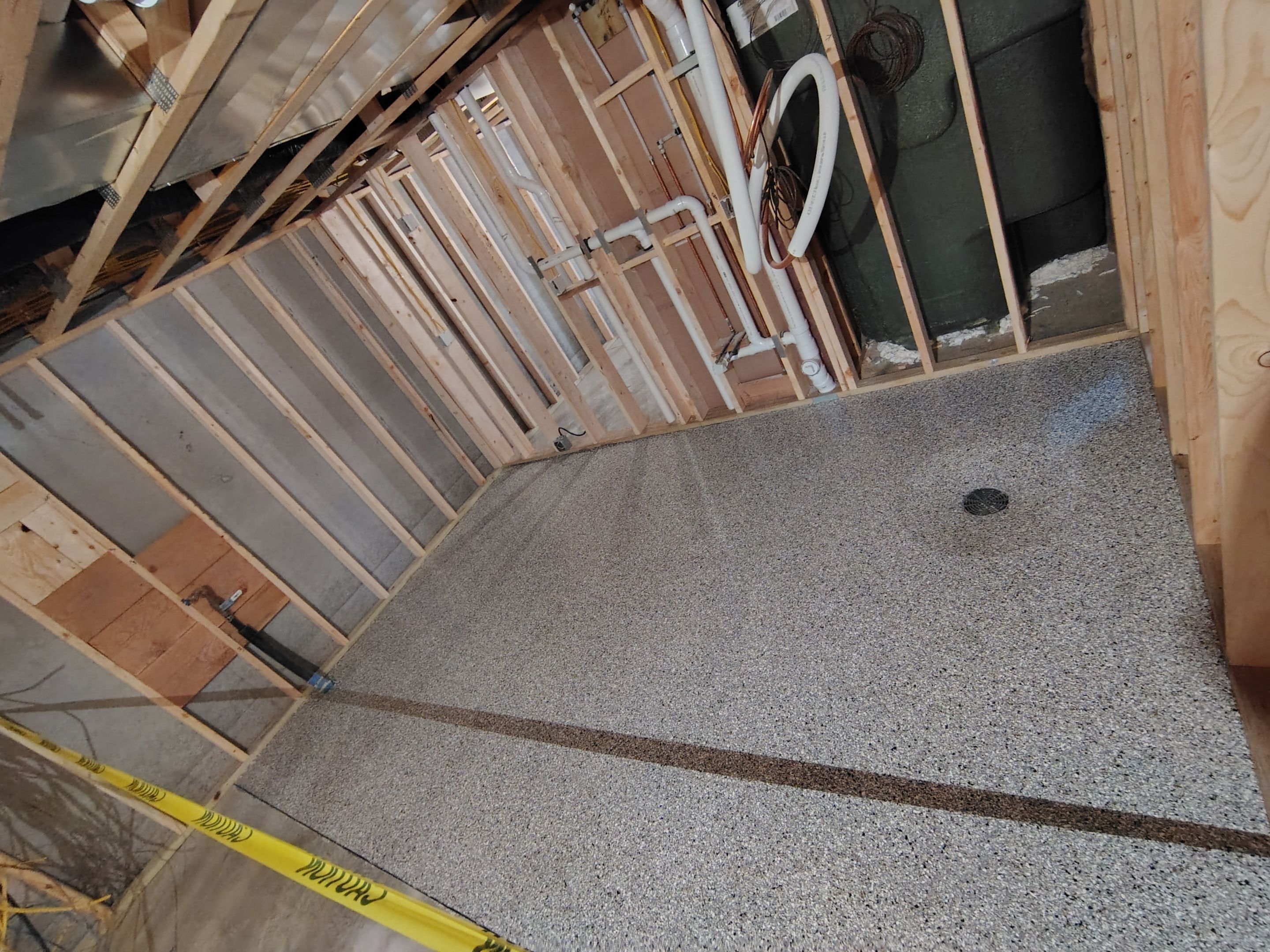 Custom Garage and Basement Epoxy Floor Coating in Menno by Select Painting, Coatings & Garage Cabinets
