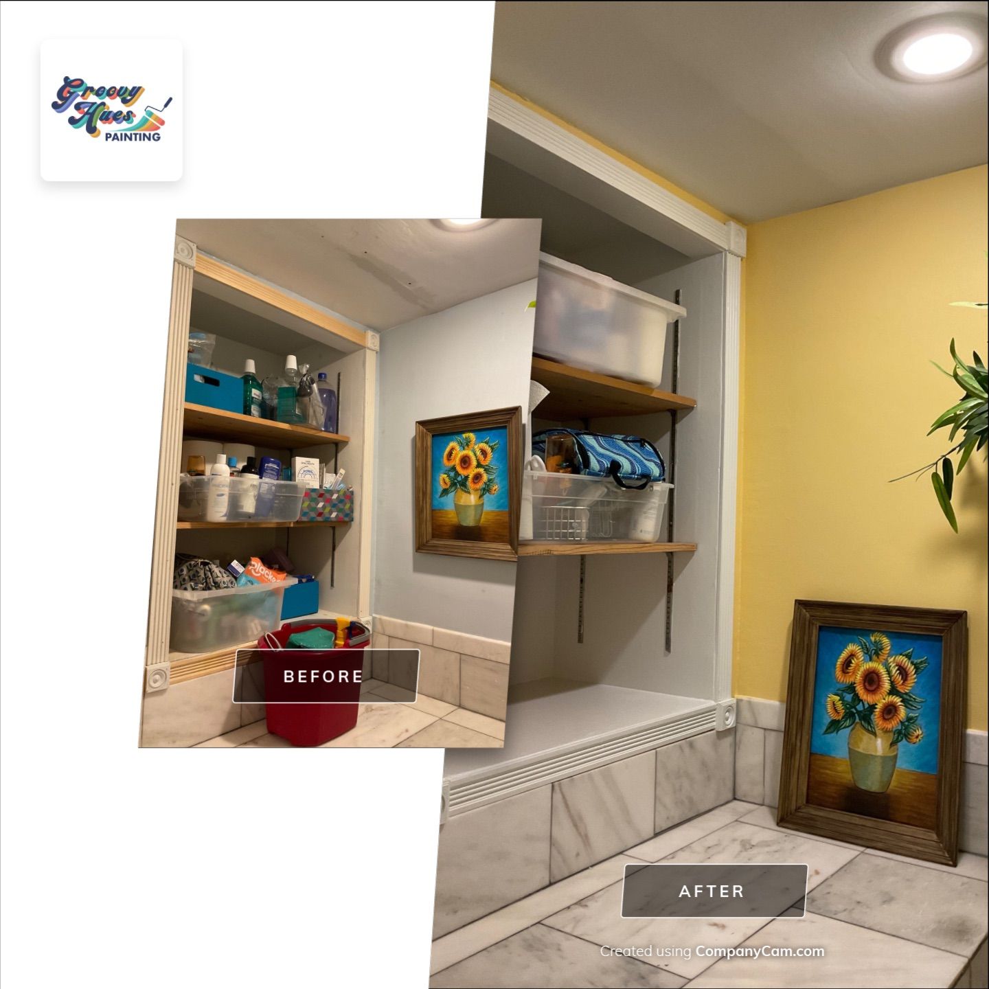 A Bright, Inviting Interior with Warm Yellow Accents by Groovy Hues