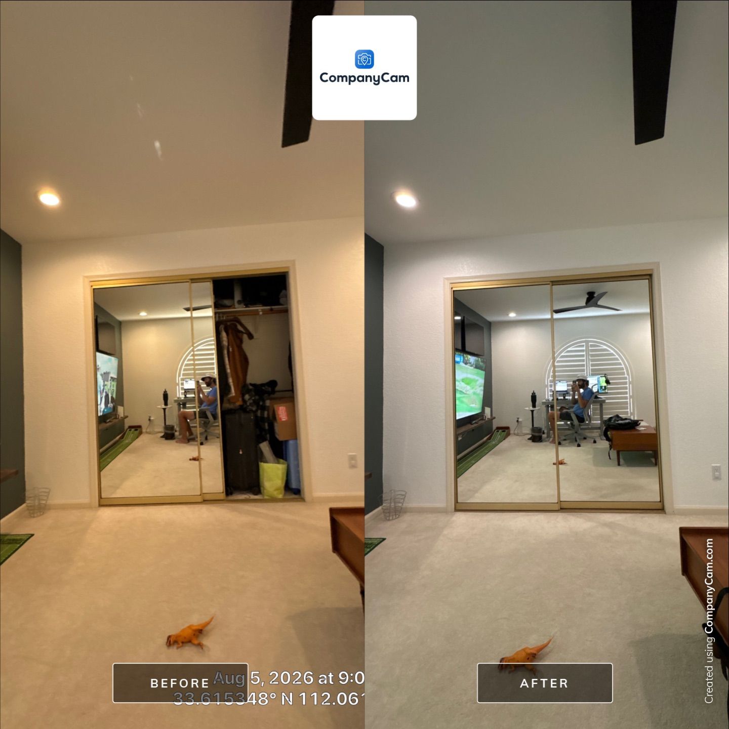 Home Office and Entertainment Room Renovation in Phoenix by CompanyCam Sales Demo