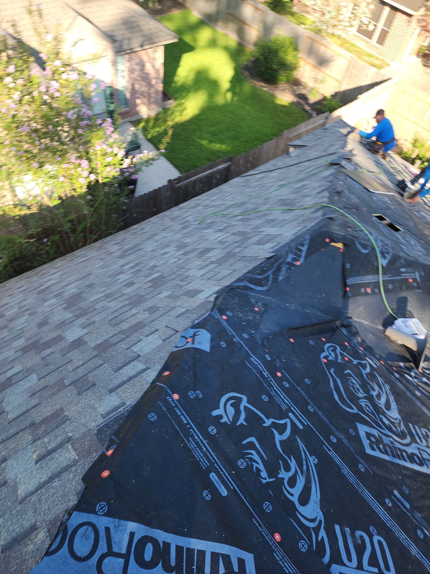Residential Roofing Installation using Owen's Corning Duration (Lifetime) Shingles by Roof Repair Company