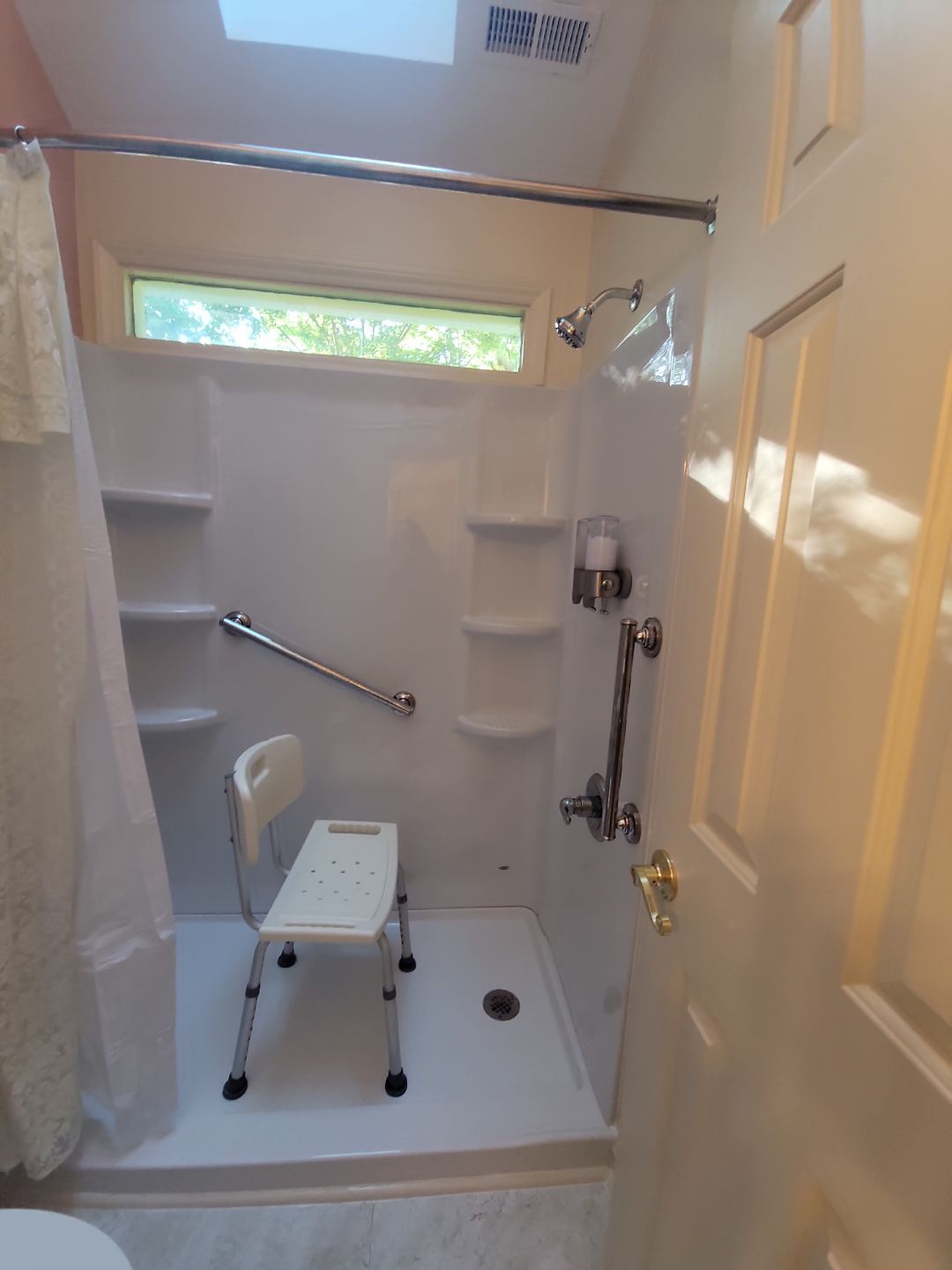 Cary Tub-to-Shower Conversion – Safe, Accessible, and Beautiful by Elite Remodeling and Design LLC