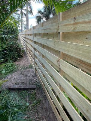 Wood Fence Installation using Shadowbox Wood Fence
