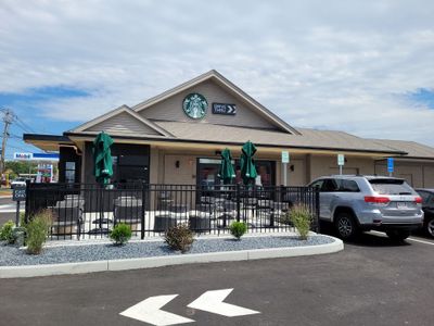 Raynham, MA New Gutter Installation at the New Starbucks Location 