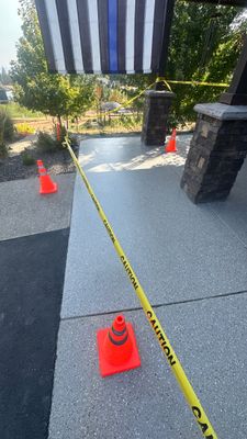 Garage Apron using Shale Hybrid