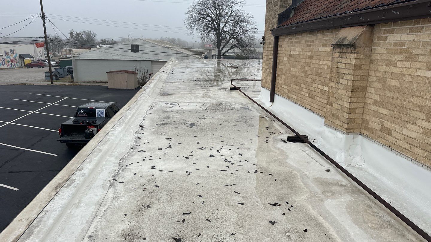 Commercial TPO Roof Replacement in Ardmore for McLish Church by BANA Roofing and Solar Supply