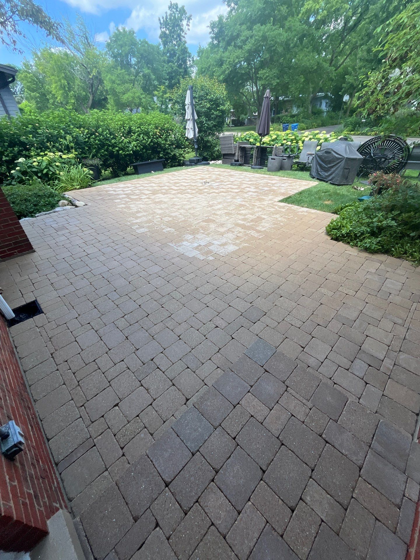 Brick paver clean, sand and seal.  using Surebond SB-1300 by Northern Power Washing LLC.