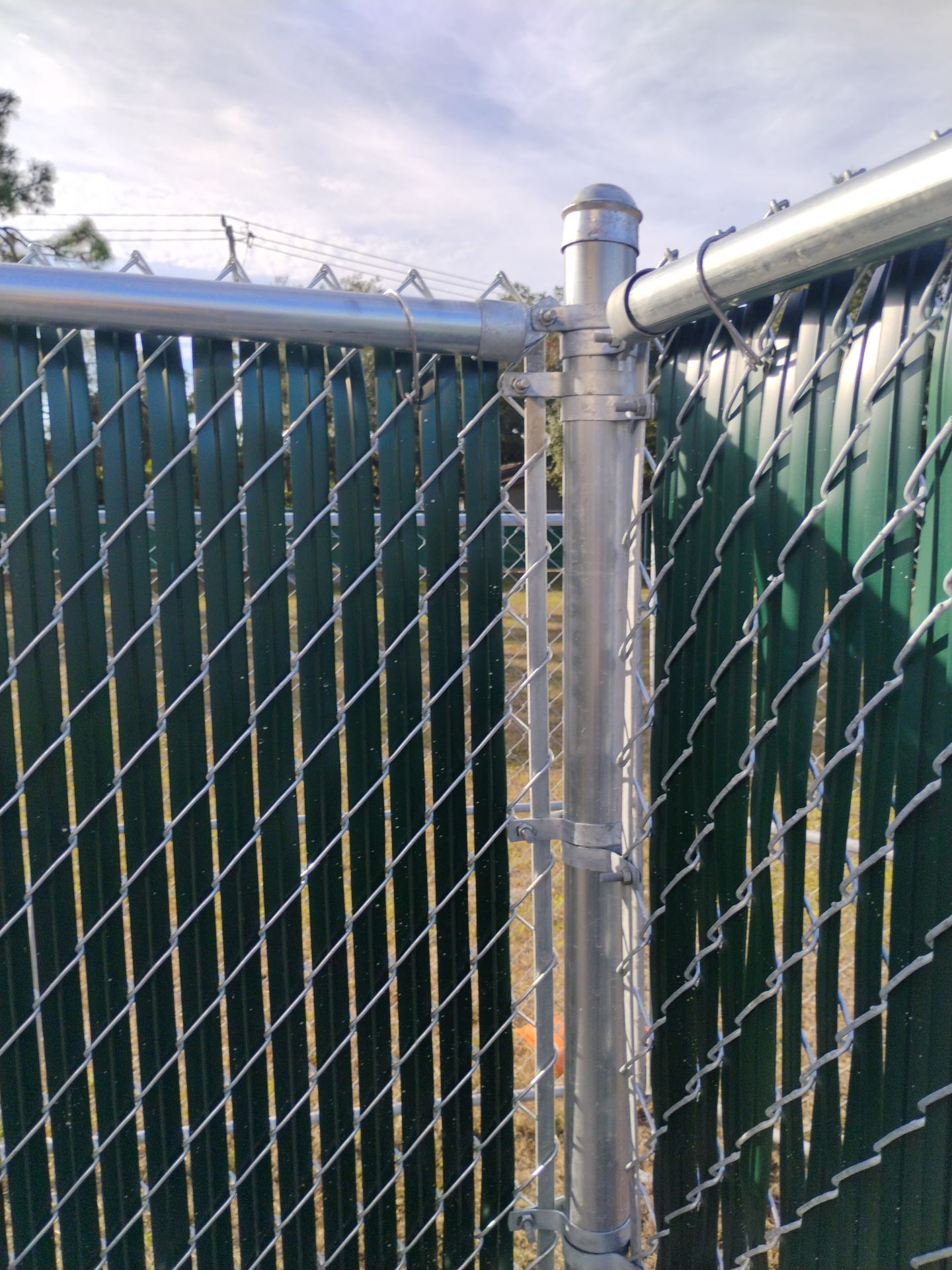 Commercial Chain Link Fence with Slats in Port Charlotte by True Fence LLC