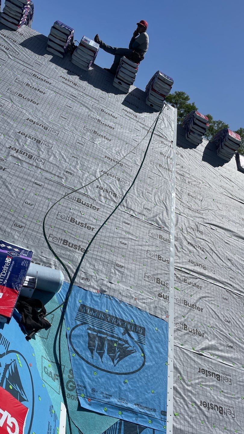 Residential Roofing Installation using Roof Replacement by American Roofing & Construction LLC