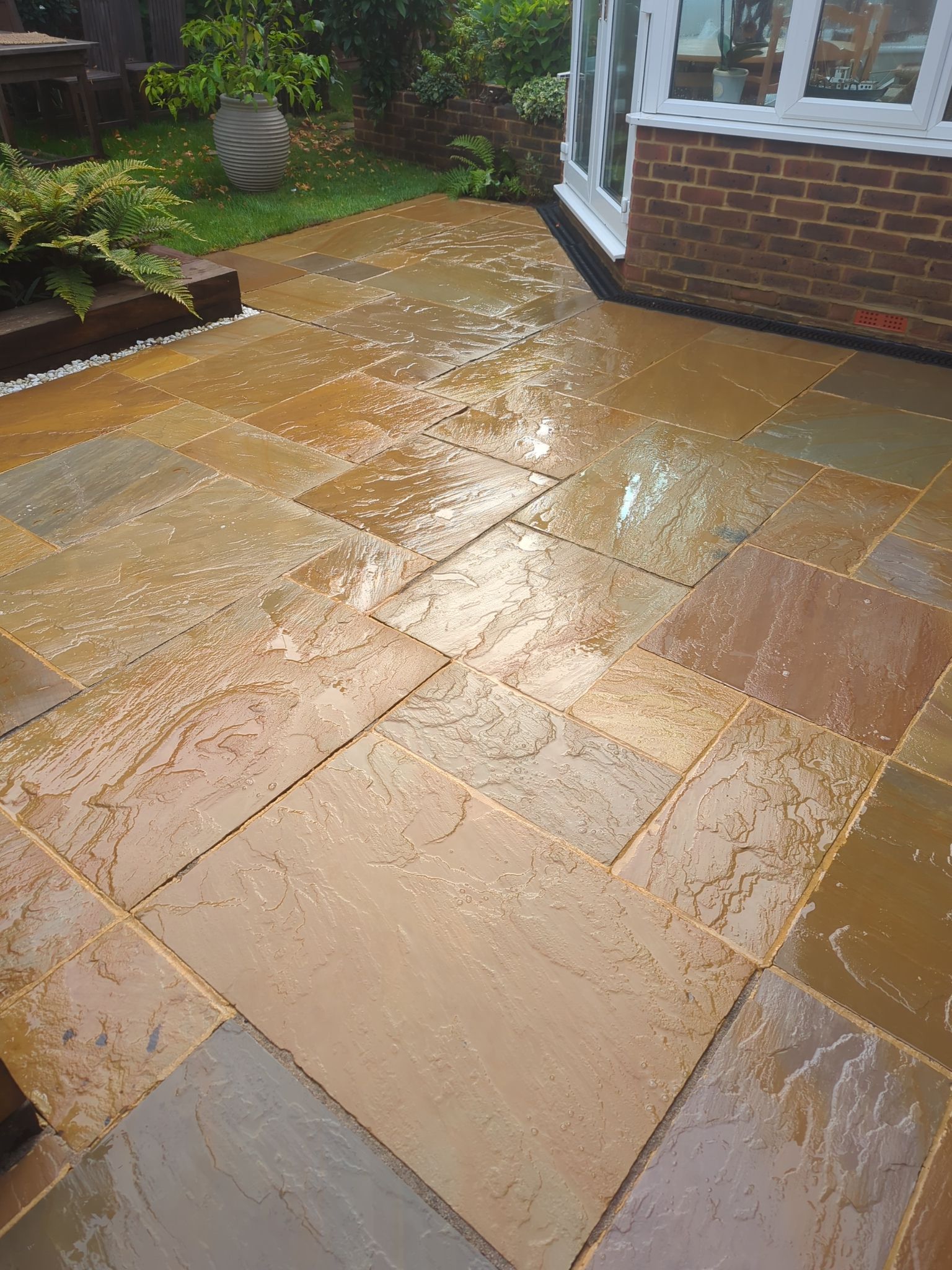 Driveway And Patio Clean using Softwash Equipment by Ges Exterior Cleaning ltd
