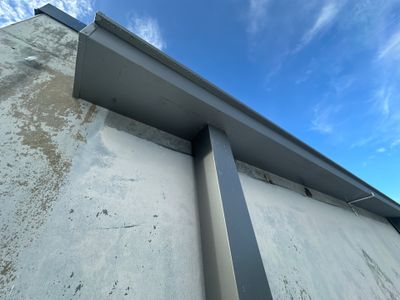 Jacksonville Flat Roof Recovery With TPO Membrane and 10" Box Gutters