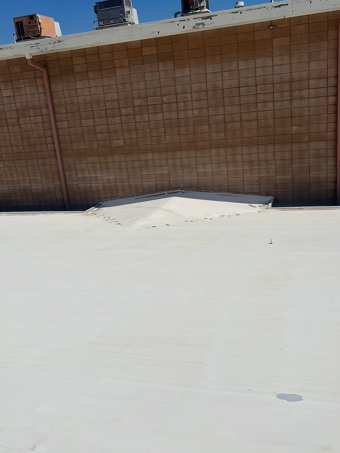 MR Roofing system using Benchmark/PUMA XL coatings over TPO single-ply roofing by Straight Edge Roofing Inc