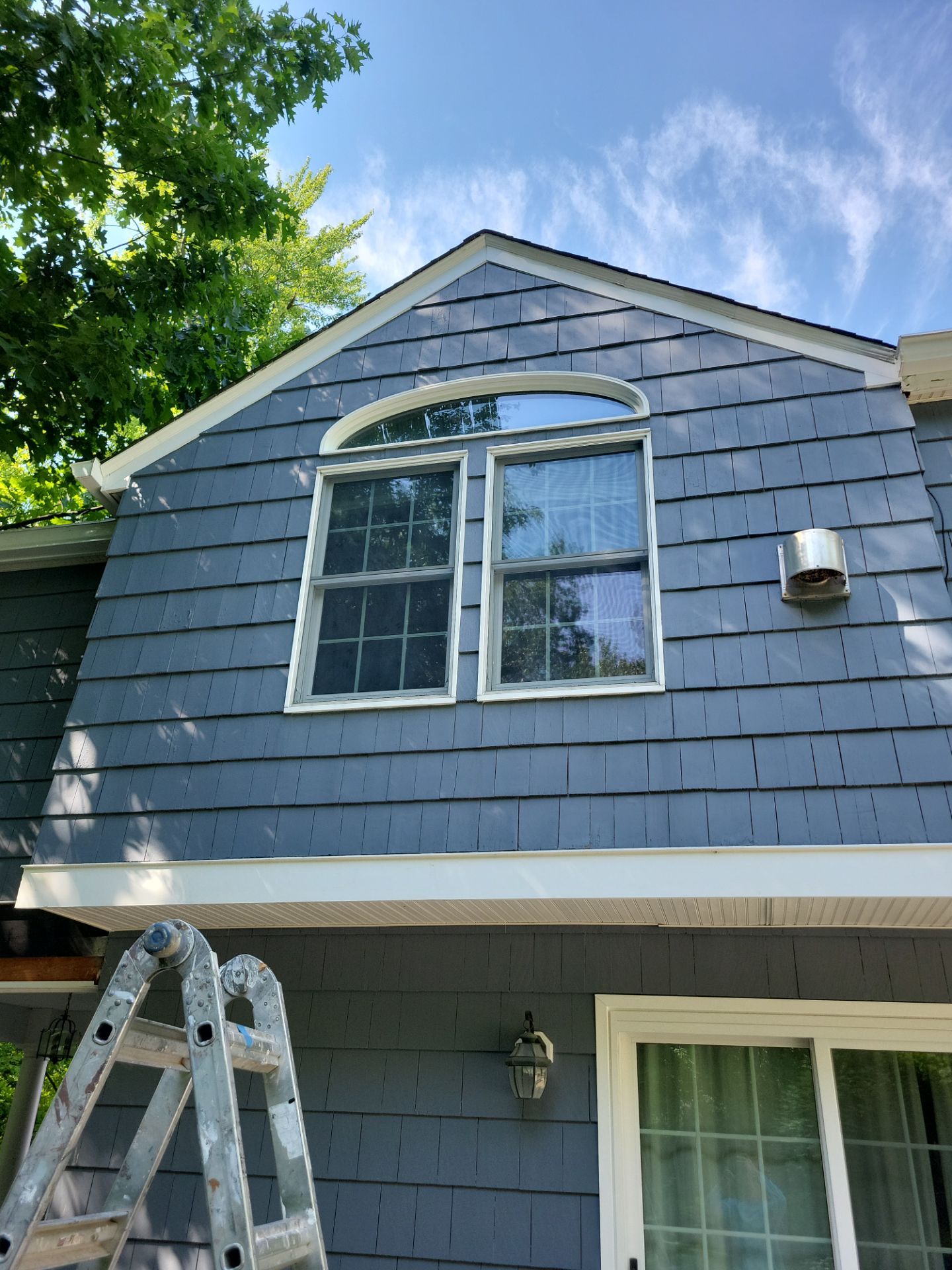Exterior Painting and Cedar Shingle Siding Repair in Cedar Grove by Spectrum Painting, LLC