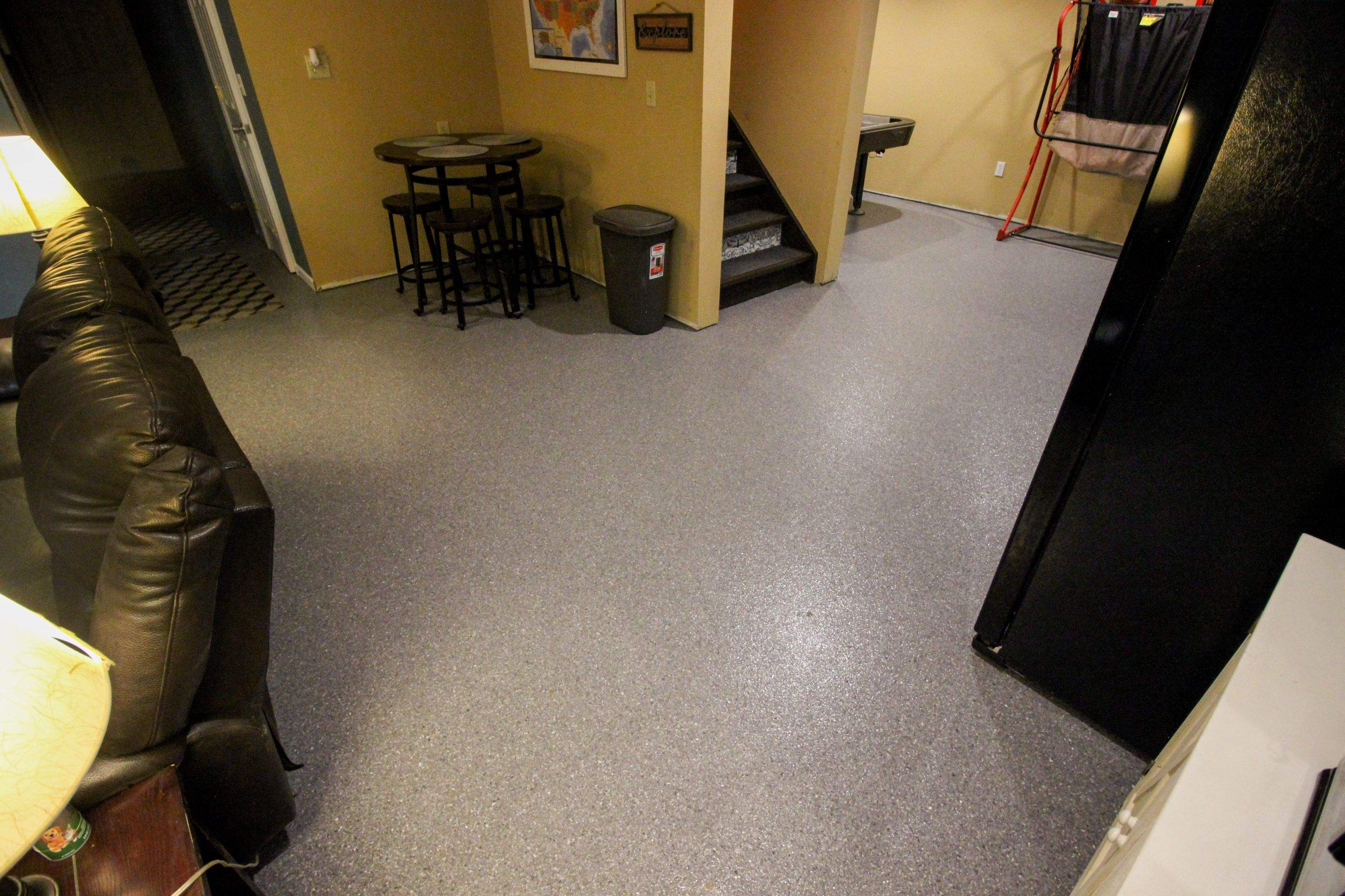 Basement Floor using Granite by Your1DayFloor.com
