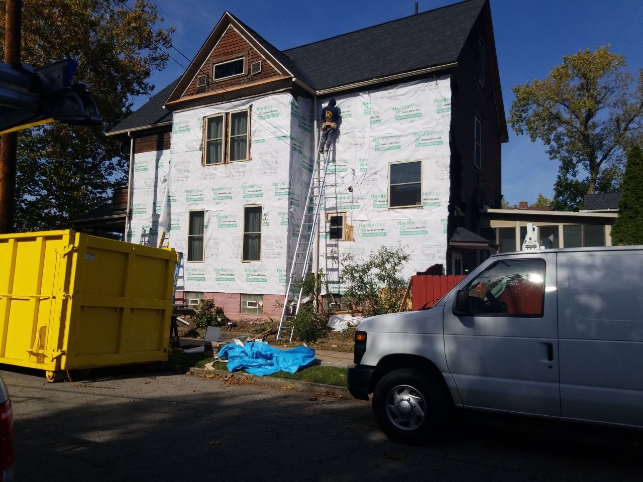 Fire damaged home in Tremont by Absolute Roofing and Construction