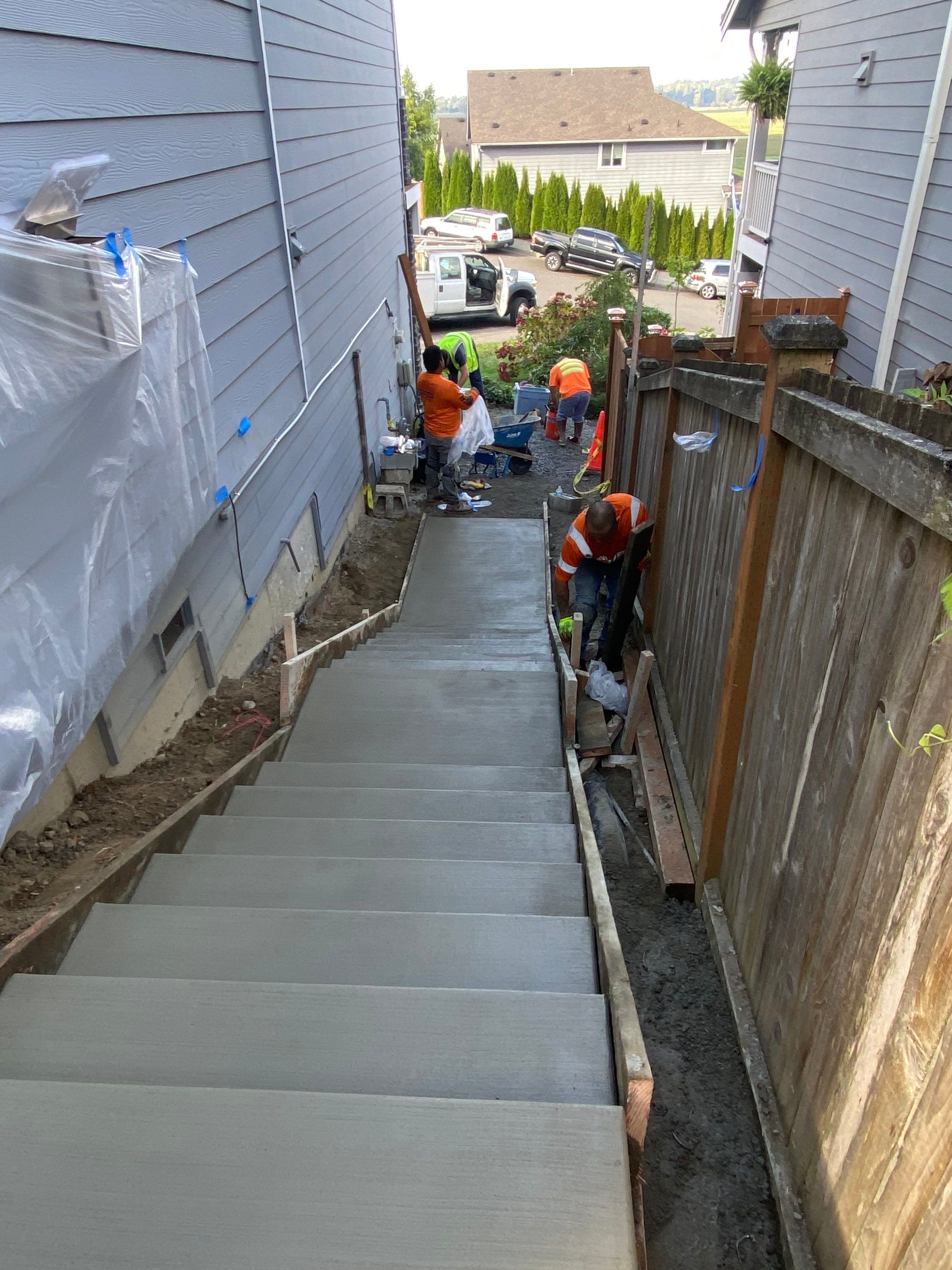 Jireh Outdoor Projects | Concrete Stair Repair and Retaining Wall by Jireh Asphalt & Concrete Inc 
