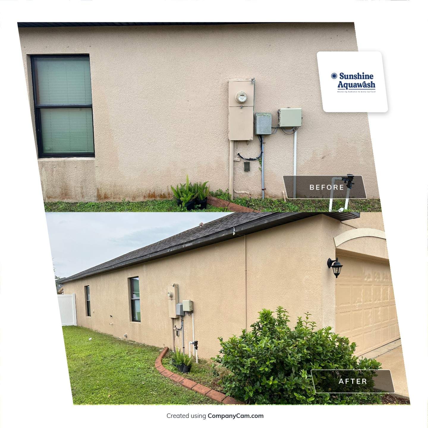 House Wash & Driveway Cleaning in Palmetto Estates Community, Palmetto, FL by Sunshine AquaWash