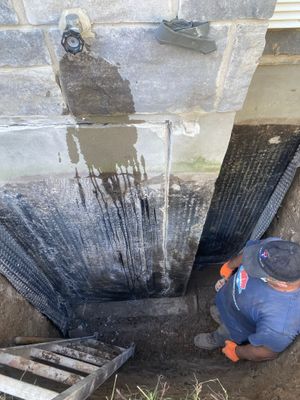 Exterior Foundation Waterproofing and Membrane Installation in Niagara-on-the-Lake