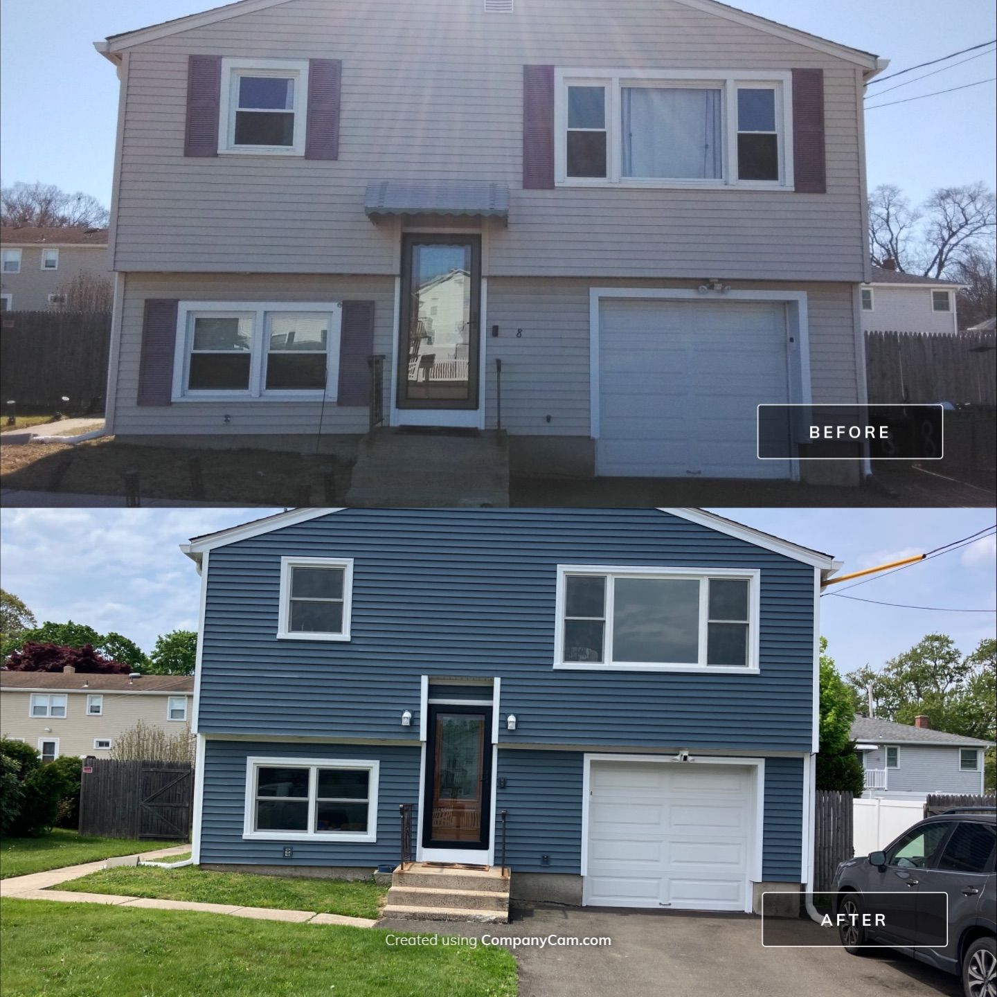 Siding Renewal with Cert Monogram D/4 x 12'6" clapboard, Pacific Blue by DiGiorgi Roofing and Siding Inc
