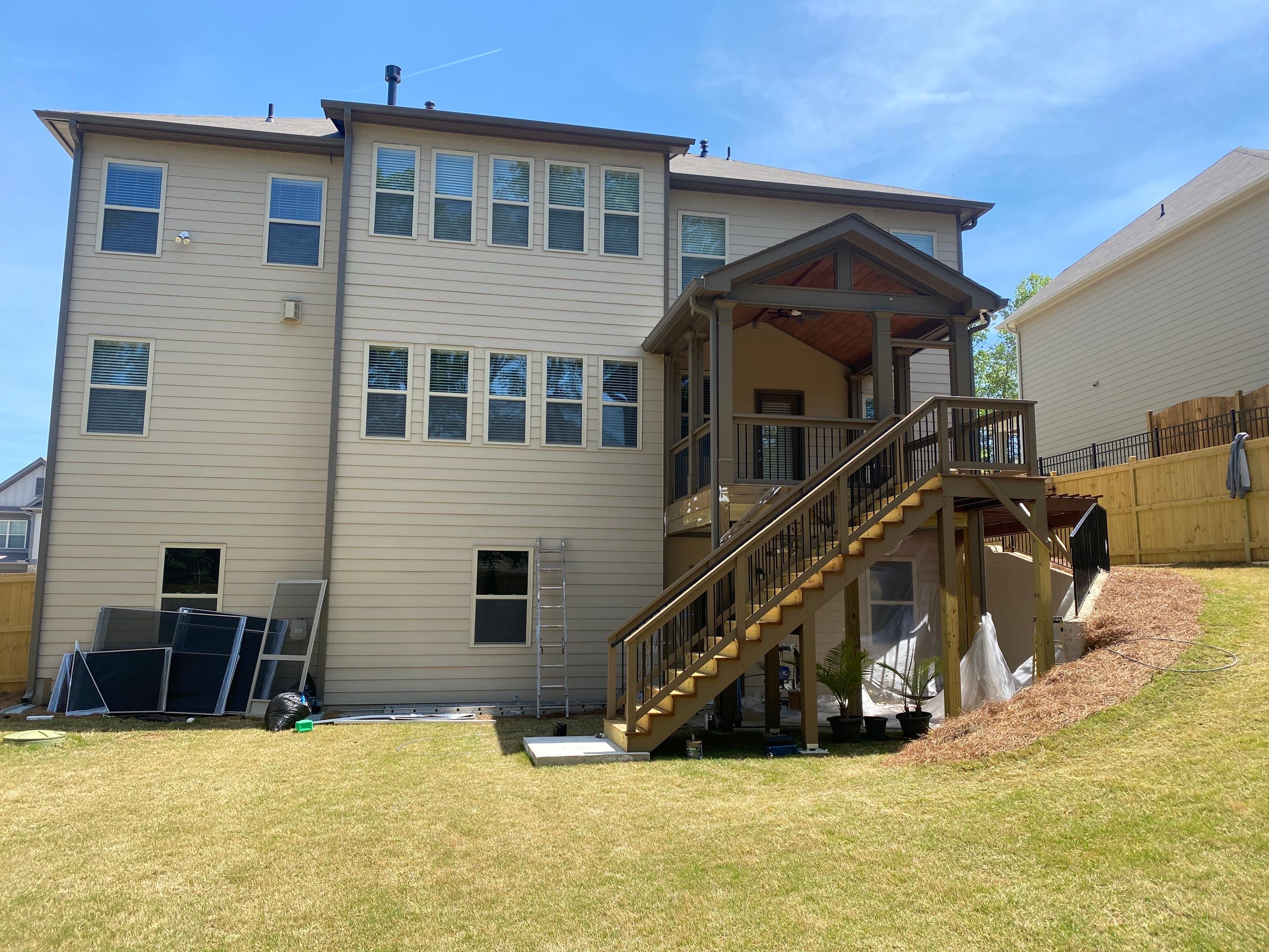 Elevated Screened-In Porch and Custom Deck Installation in Canton by Swift Home Renovations