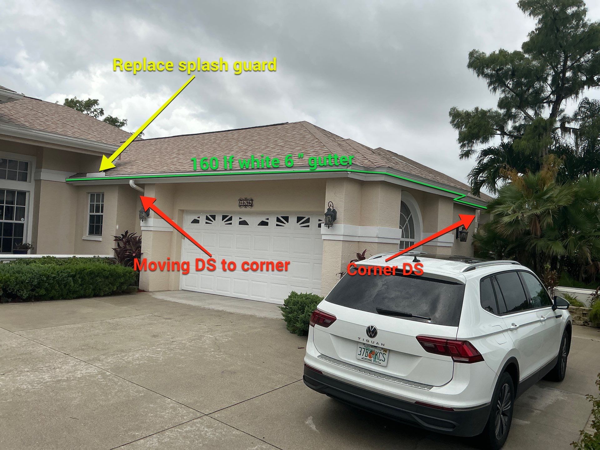 Splash Guard System Installation in Fort Myers FL by Gutter Professor by Gutter Professors