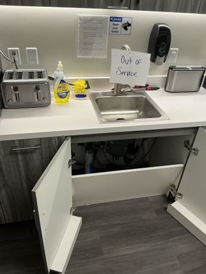 Commercial Breakroom Sink Backup