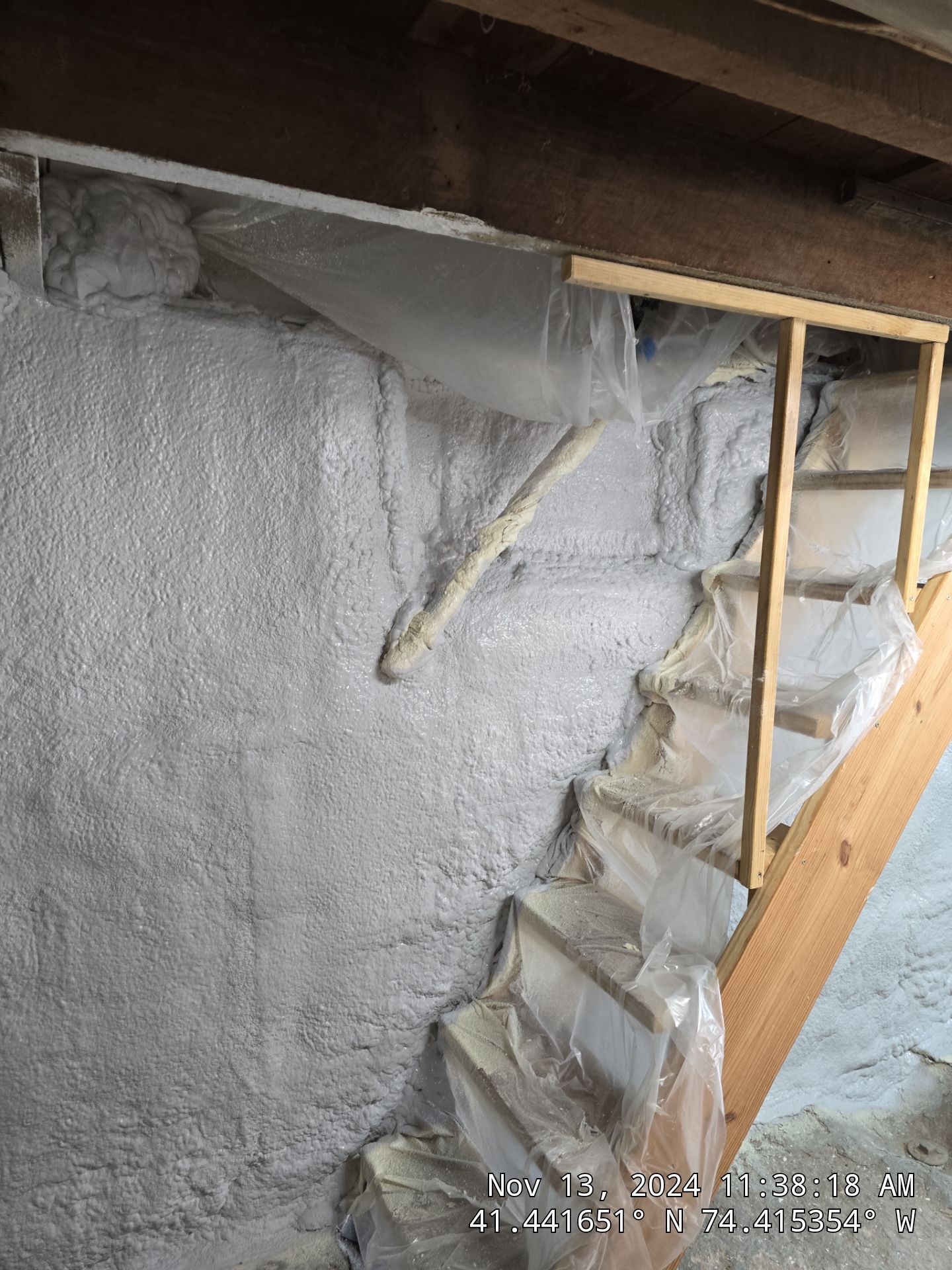 Attic Insulation using open cell spray foam by NYS Foam & Energy