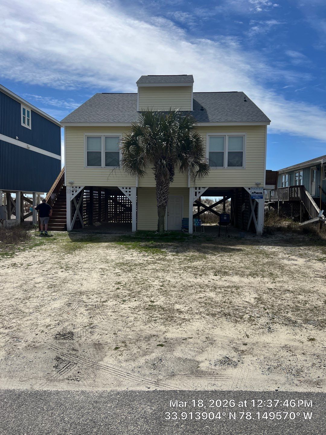 Coastal gravel ground cover for Oceanfront Property in Oak Island by RGR Construction and Roofing, LLC