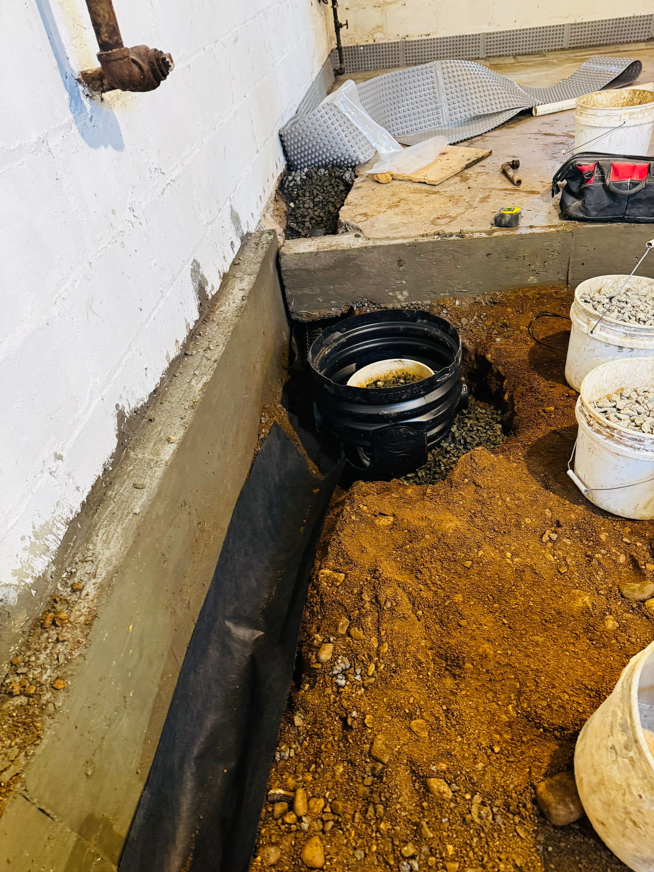 Concrete Floor Replacement and Interior French Drain Project in Morris Plains, New Jersey by Pure Service Pro, LLC 