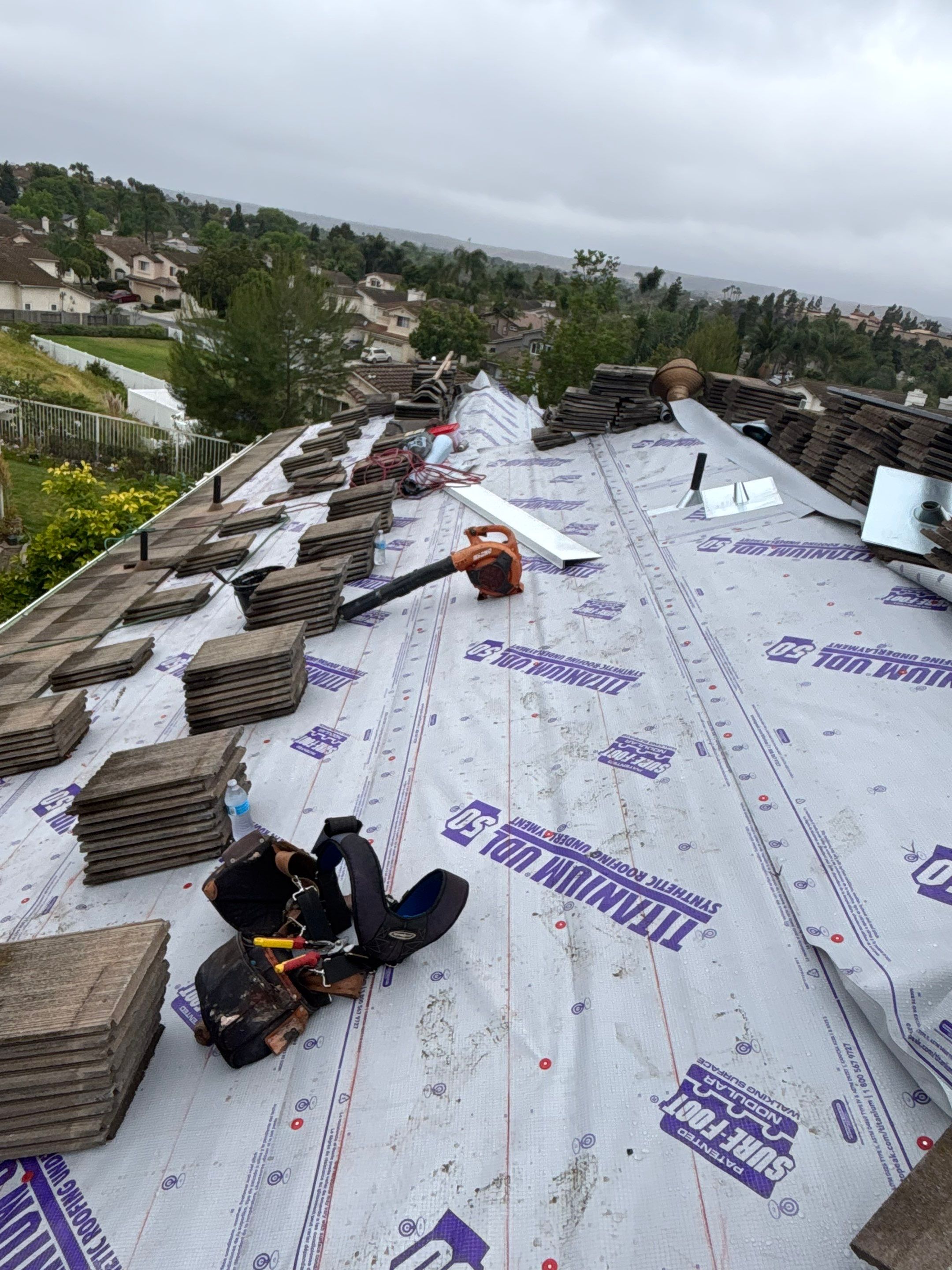 Oceanside Tile Roof Lift & Lay – LifeTile Underlayment Replacement by Zenith Roofing Services