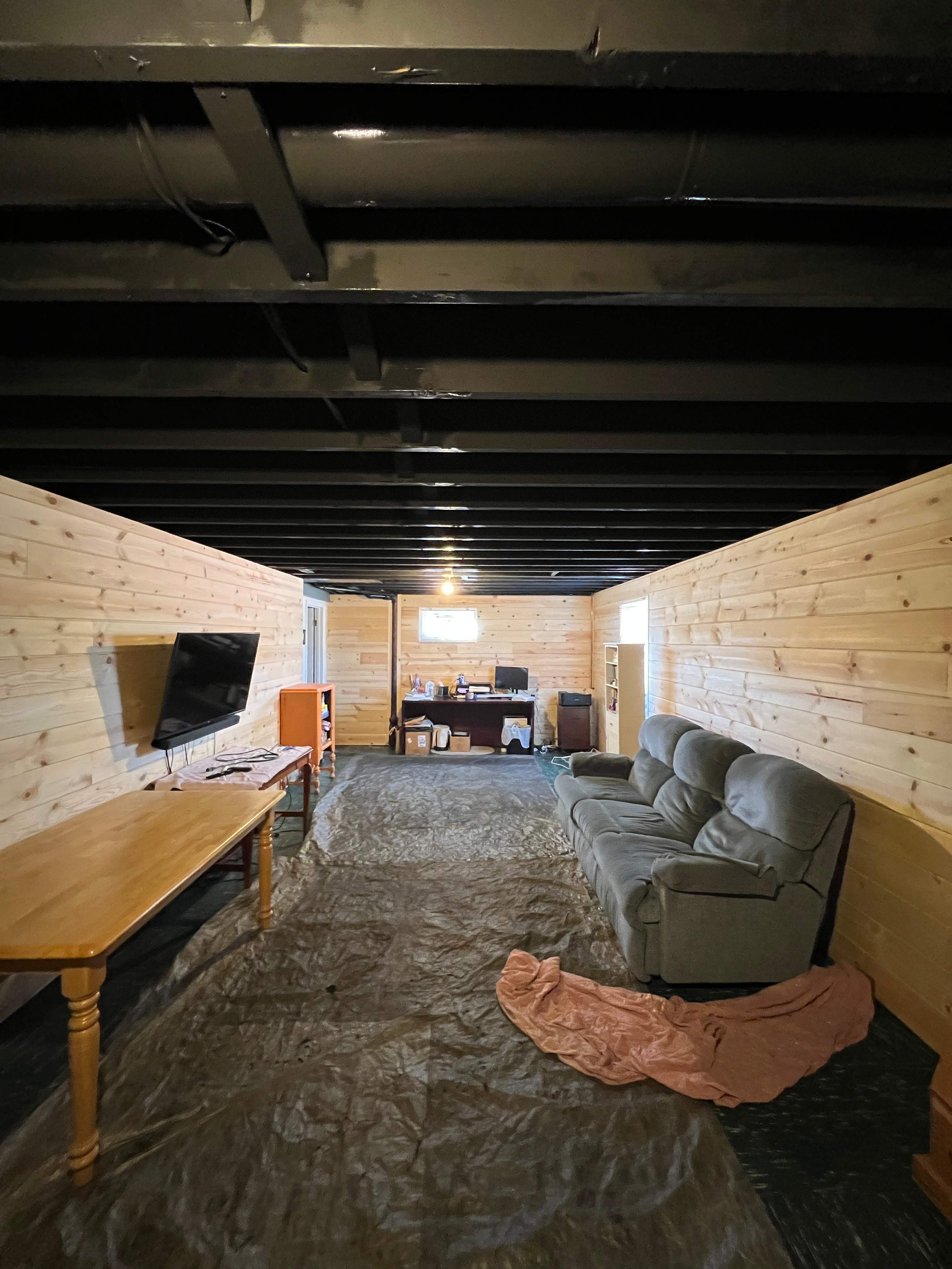 Basement Ceilings Black by Grandview Painting