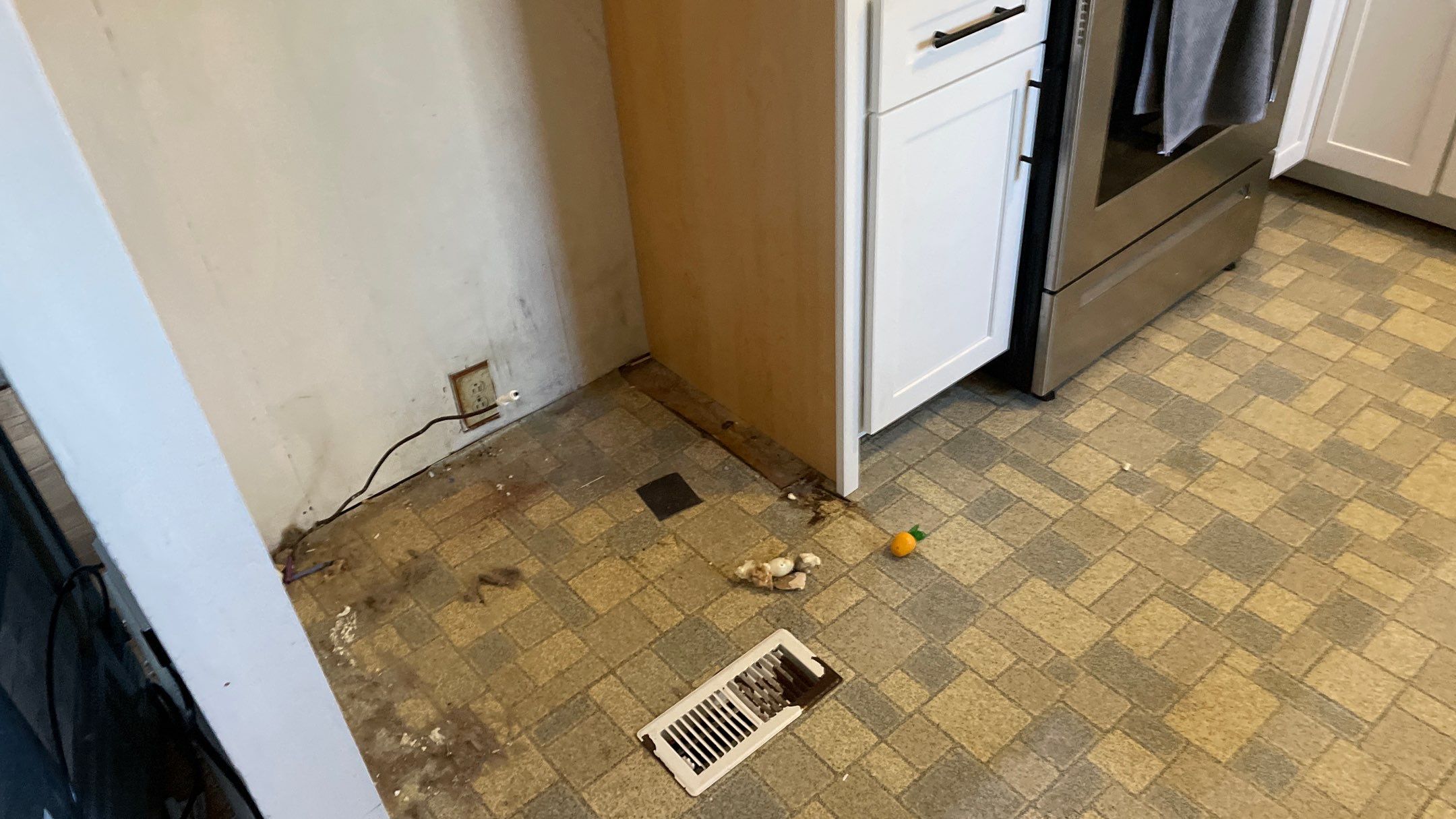 Kitchen Backsplash and Herringbone Tile Floor Remodel by Footprints Floors of Coastal Carolina