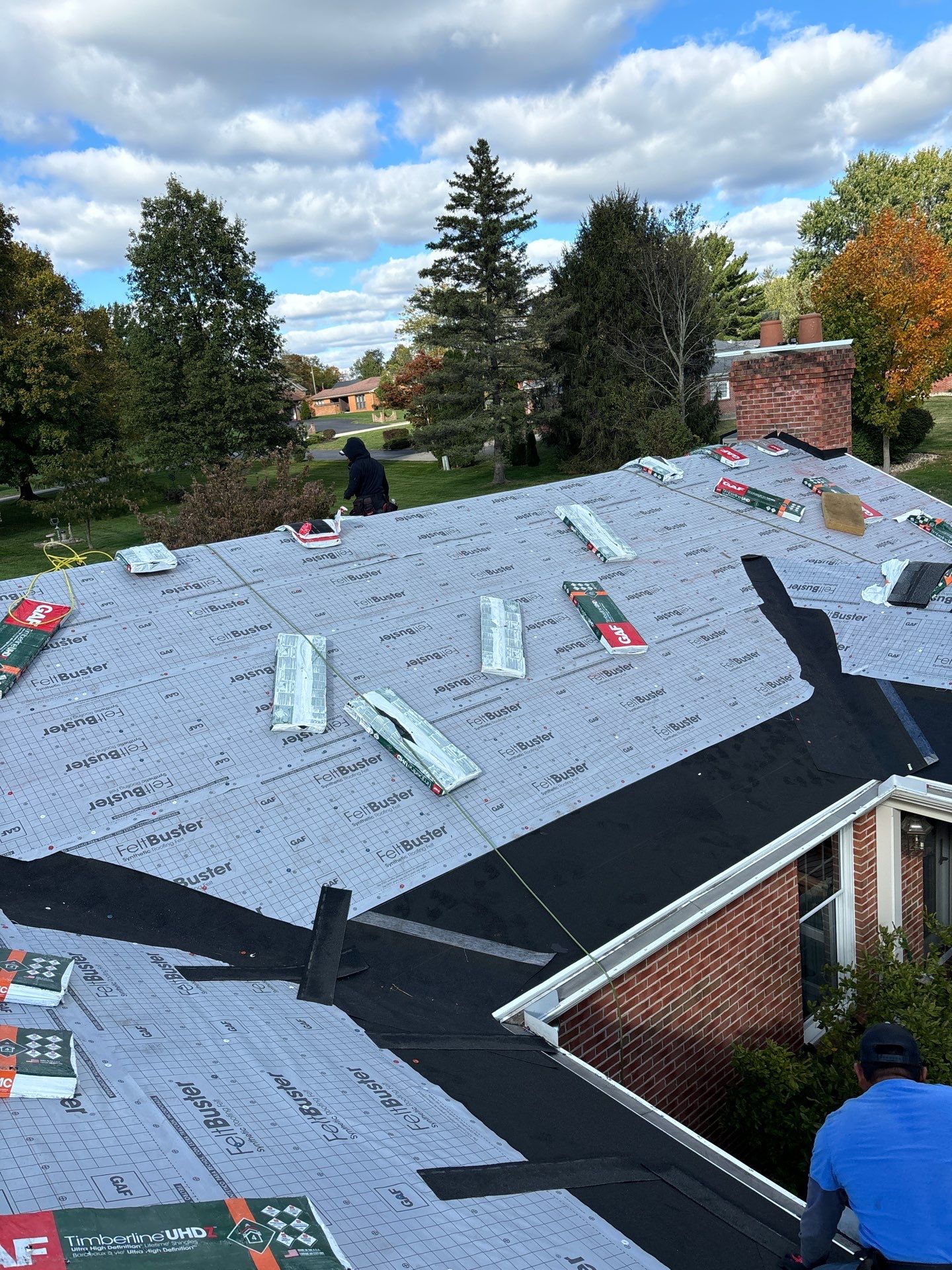 Residential Roofing Installation using Timberline UHDZ Shingles - Pewter Gray by RoofX 