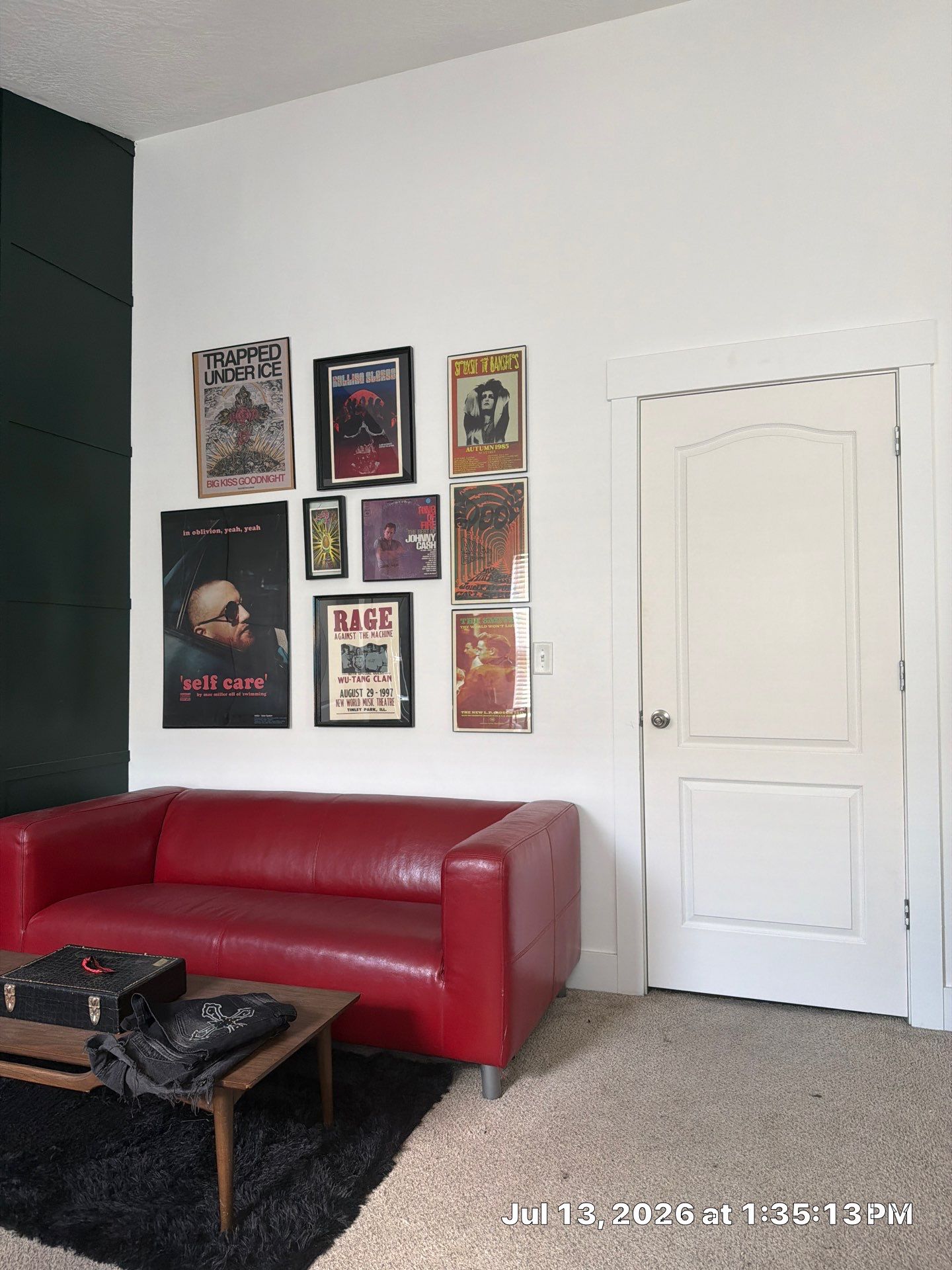 Dark Green Grid Accent Wall and Door Trim in South Salt Lake by CompanyCam Sales Demo