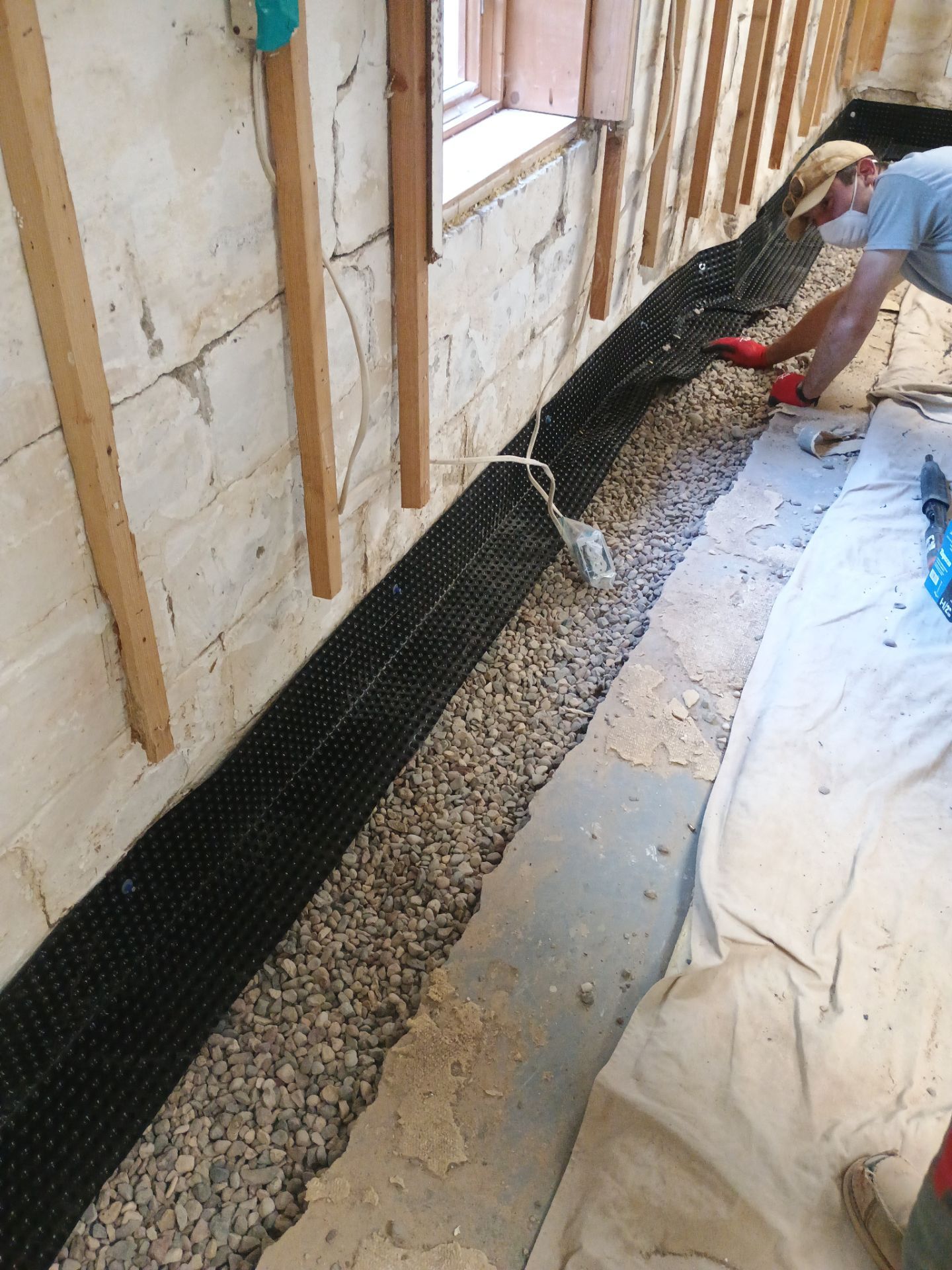 Interior Drain Tile Installation in South Minneapolis by Waterproofing Northeast